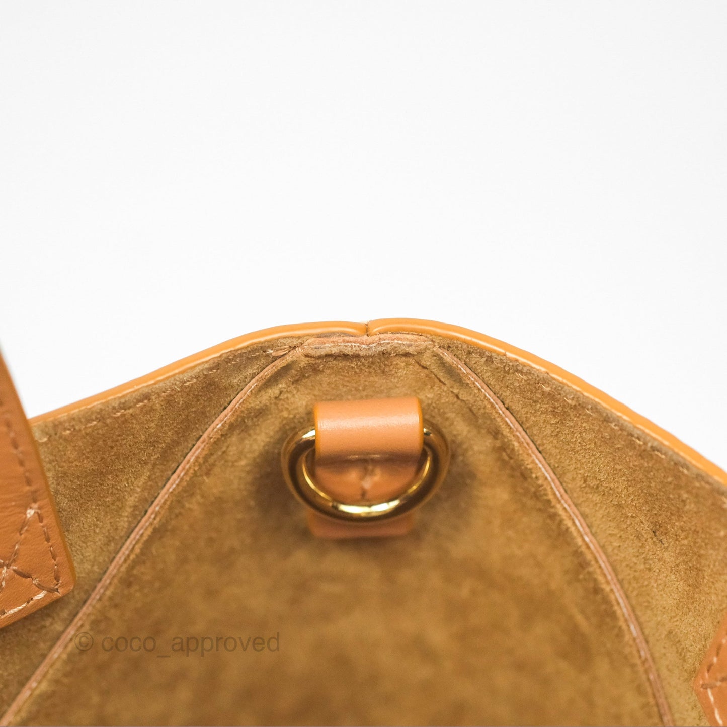 Loewe Mini Puzzle Fold Tote In Shiny Calfskin Warm Desert