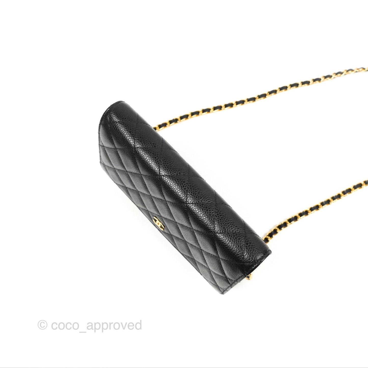 Chanel Classic Quilted WOC Black Caviar Gold Hardware