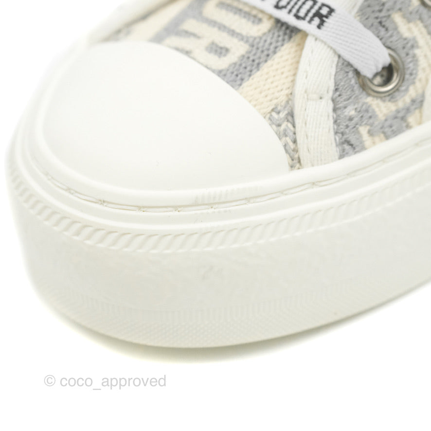 Christian Dior Walk'n' Dior Gray Dior Oblique Sneaker Size 35.5