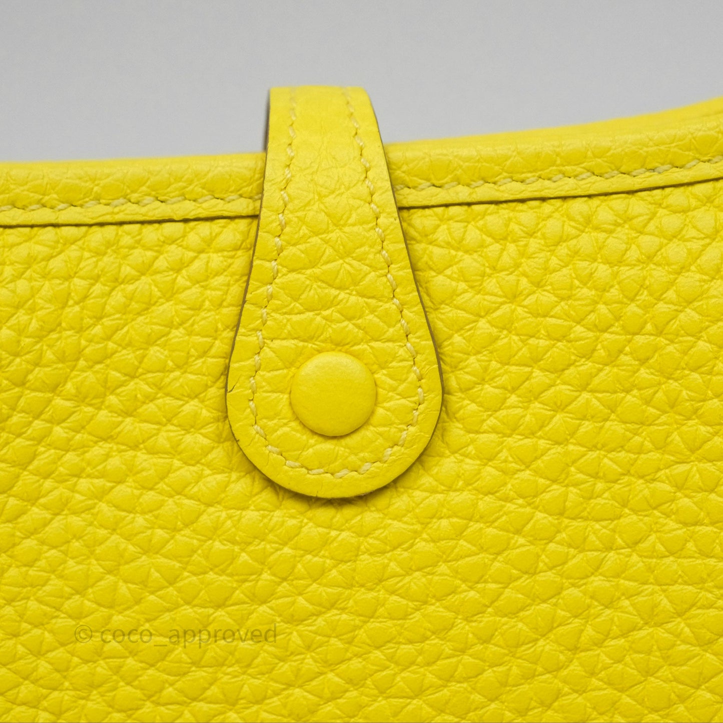 Hermès Mini Evelyne 16 Lime Clemence Palladium Hardware