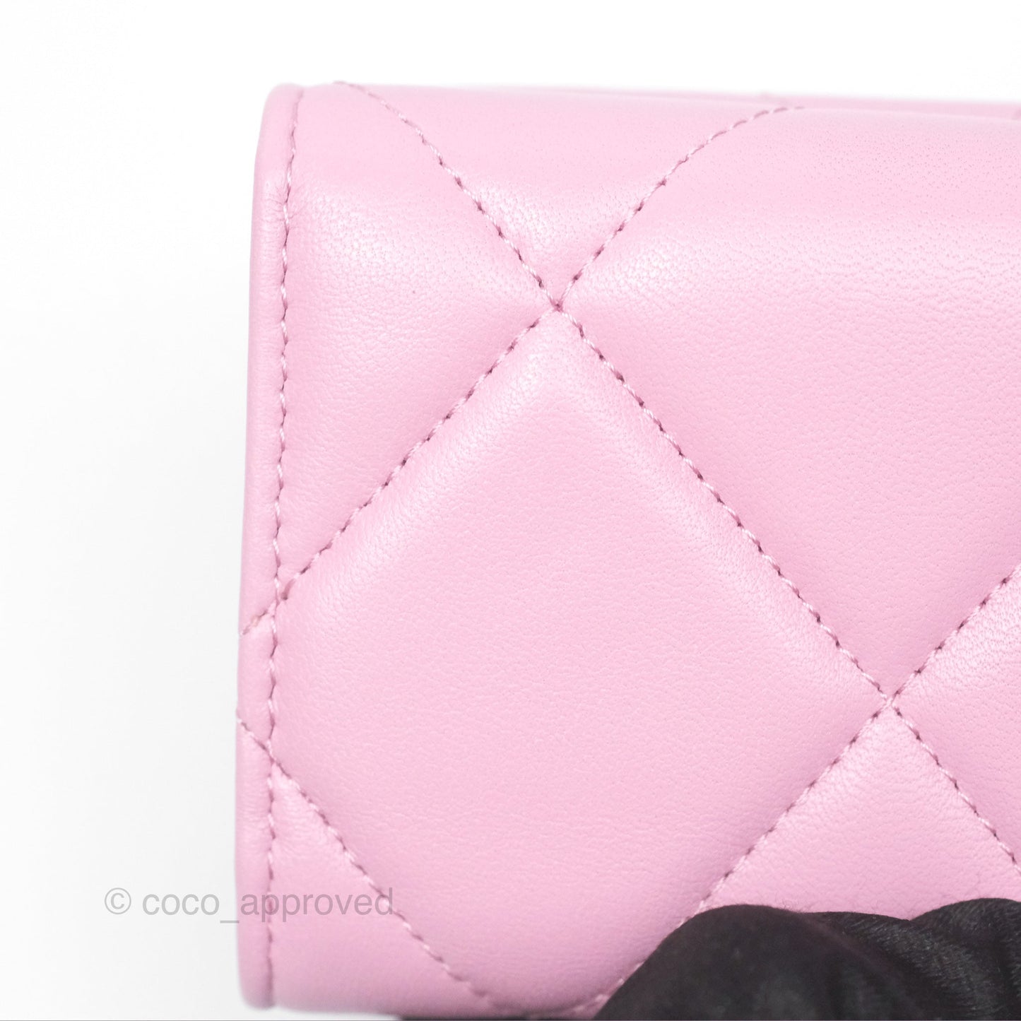 Chanel 19 Short Trifold Wallet Pink Lambskin Silver Hardware