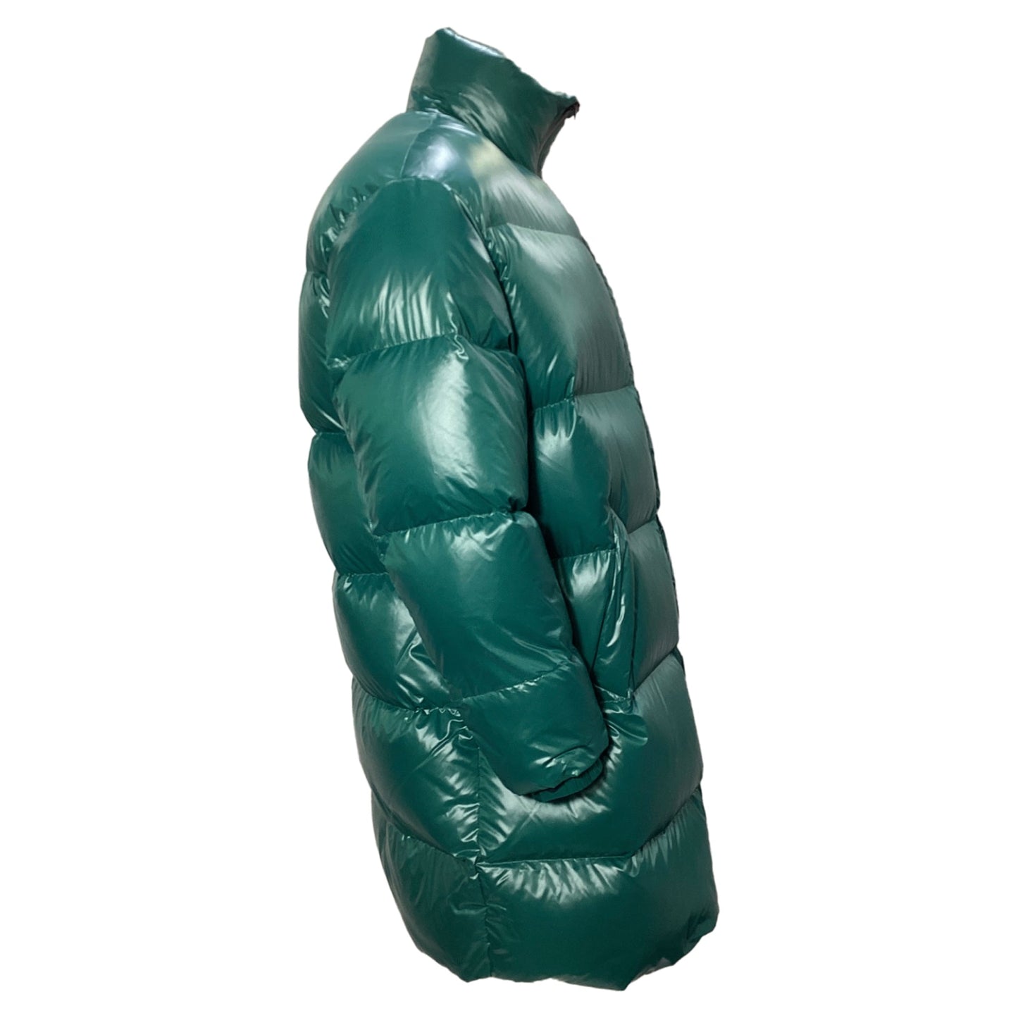 Luxury Bottega Veneta Puffer Coat in Green Polyamide