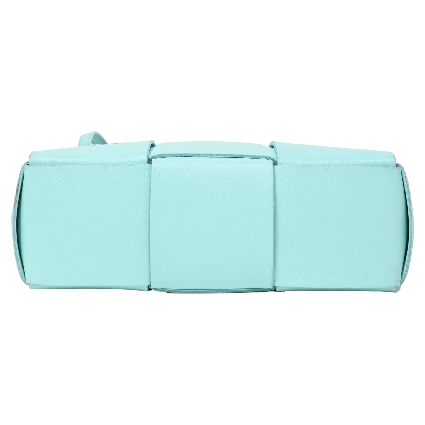 Luxury Bottega Veneta Mini Arco Tote Bag in Light Blue Lambskin Leather