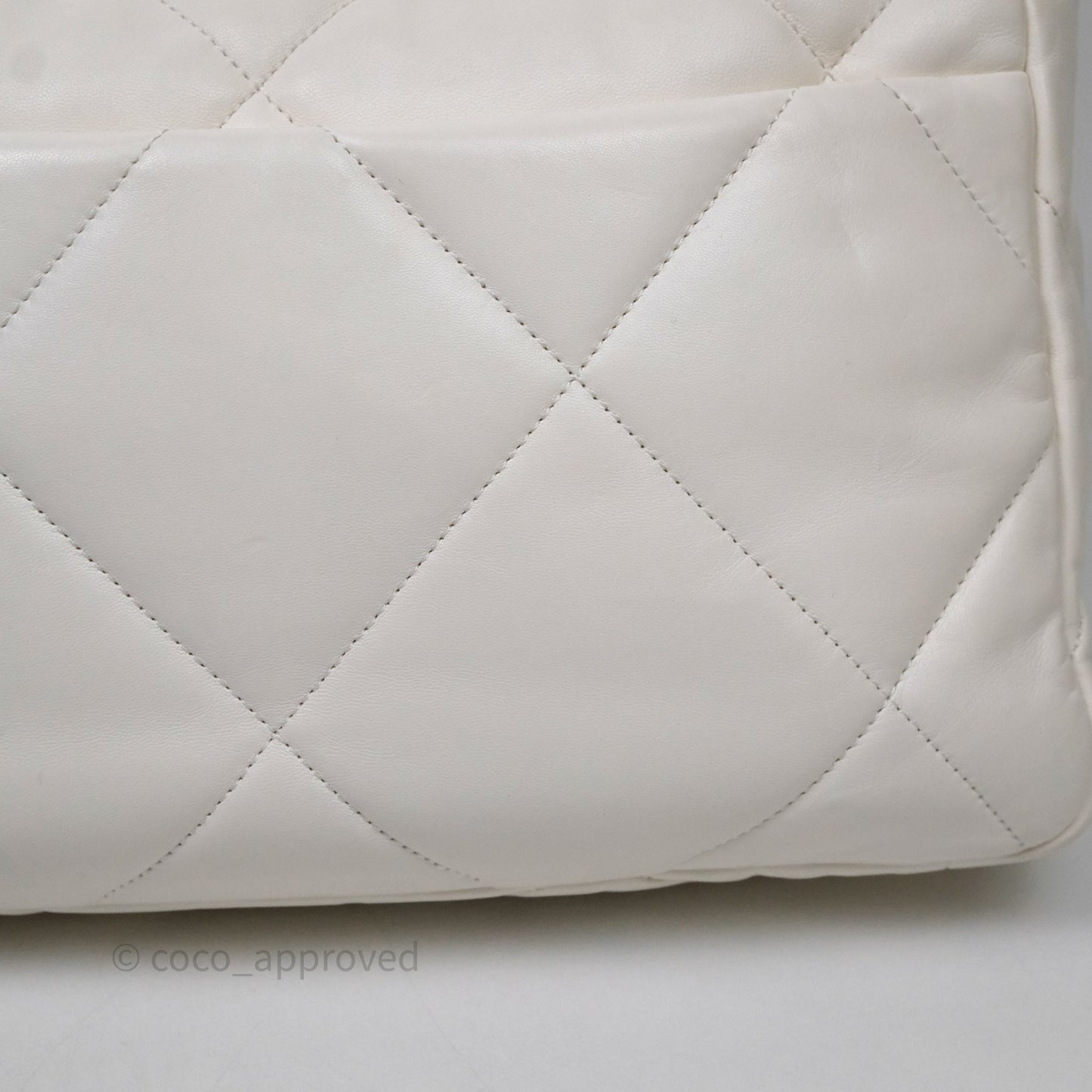 Chanel 19 Medium White Mixed Hardware