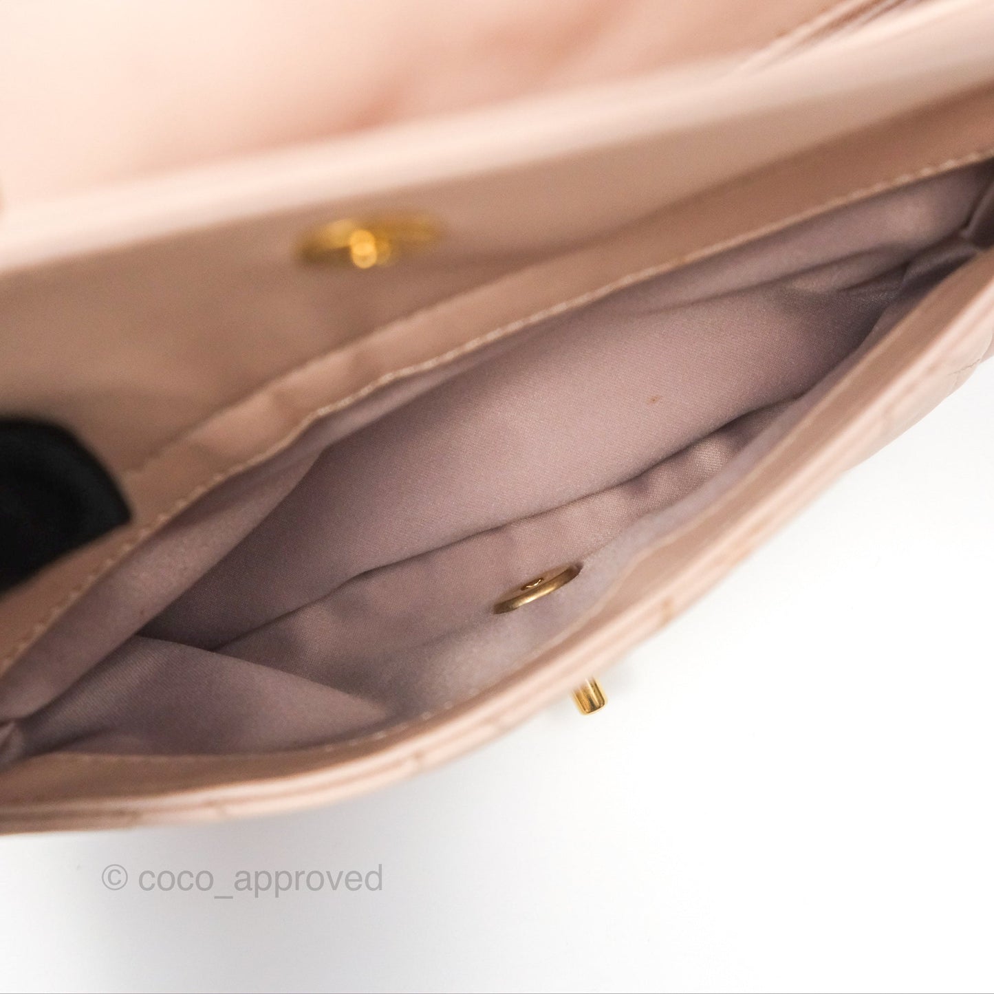 Chanel Flap Bag Pink Aged Gold Hardware