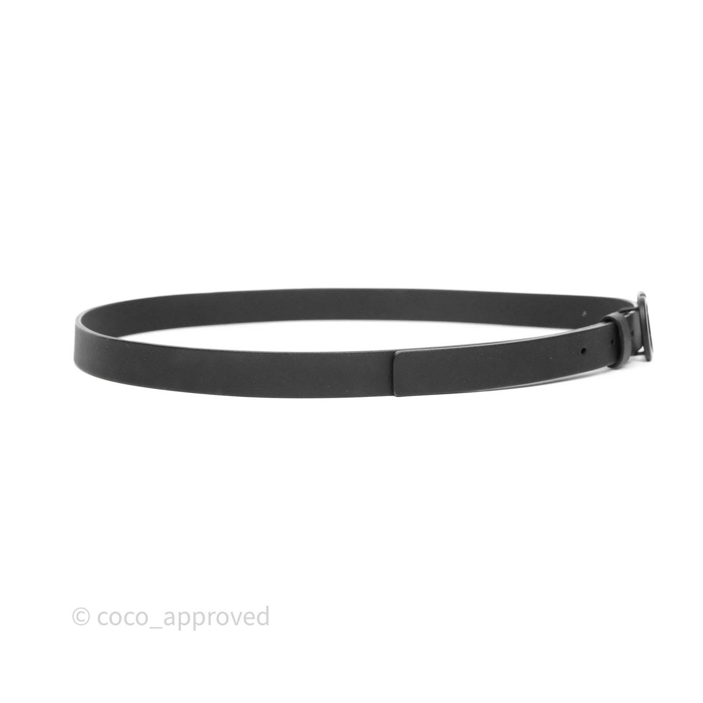 Christian Dior Saddle Belt 20mm Ultramatte So Black Calfskin Size 85