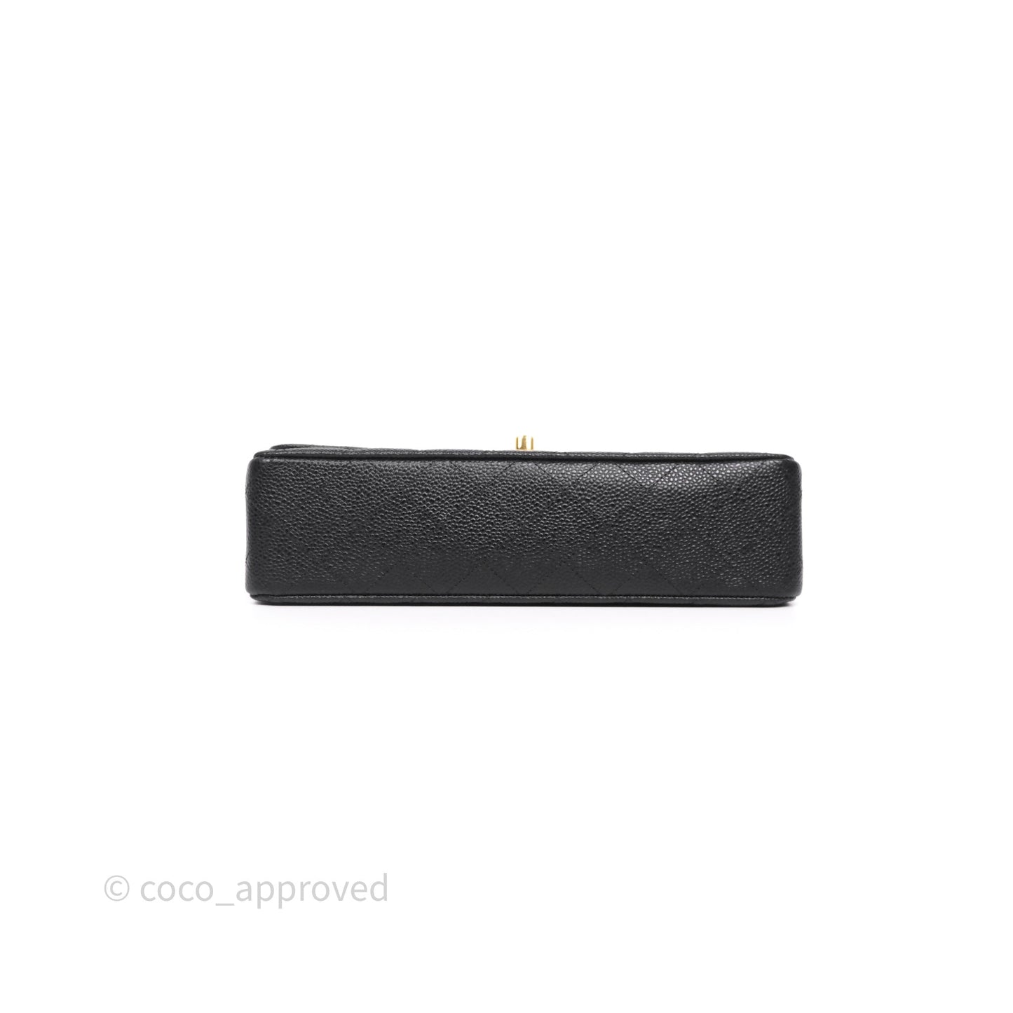 Chanel Classic M/L Medium Flap Quilted Black Caviar Gold Hardware