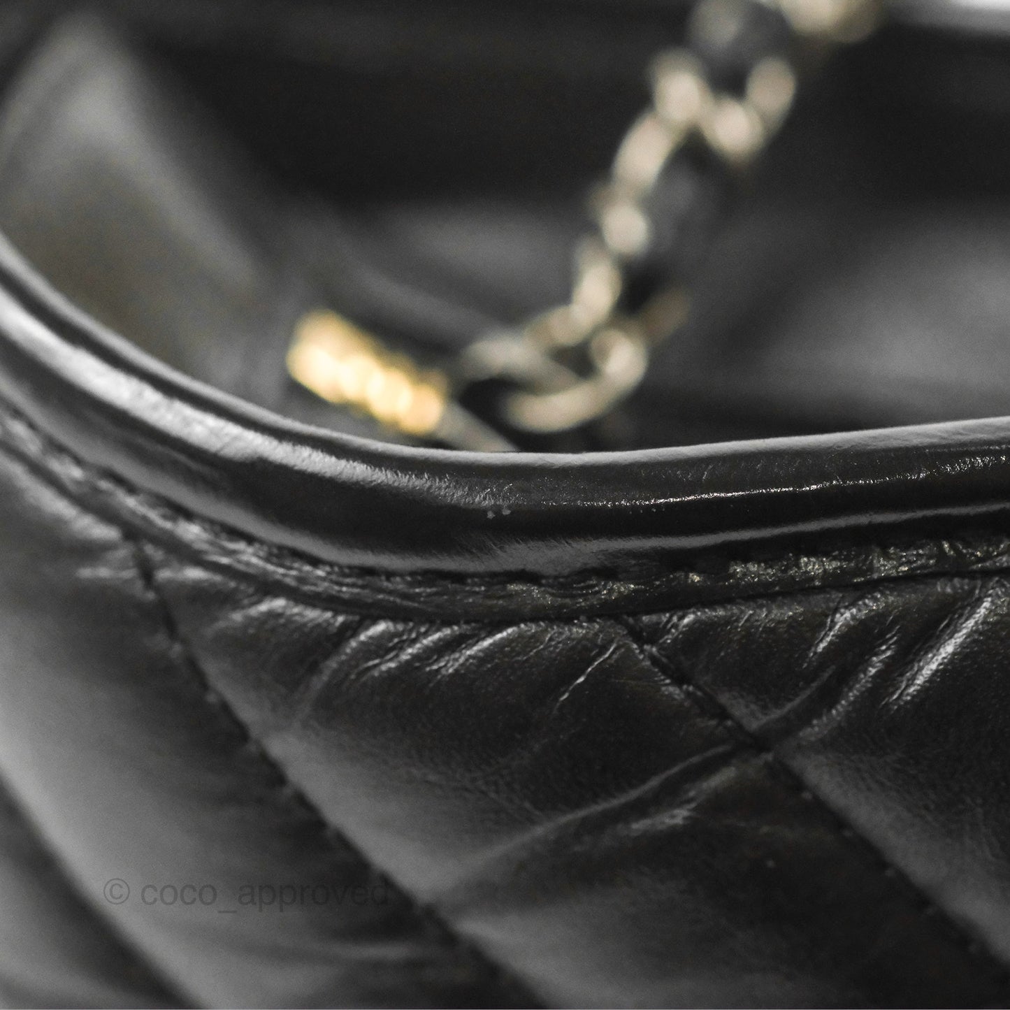 Chanel Calfskin Chevron Small Gabrielle Hobo Black Mixed Hardware