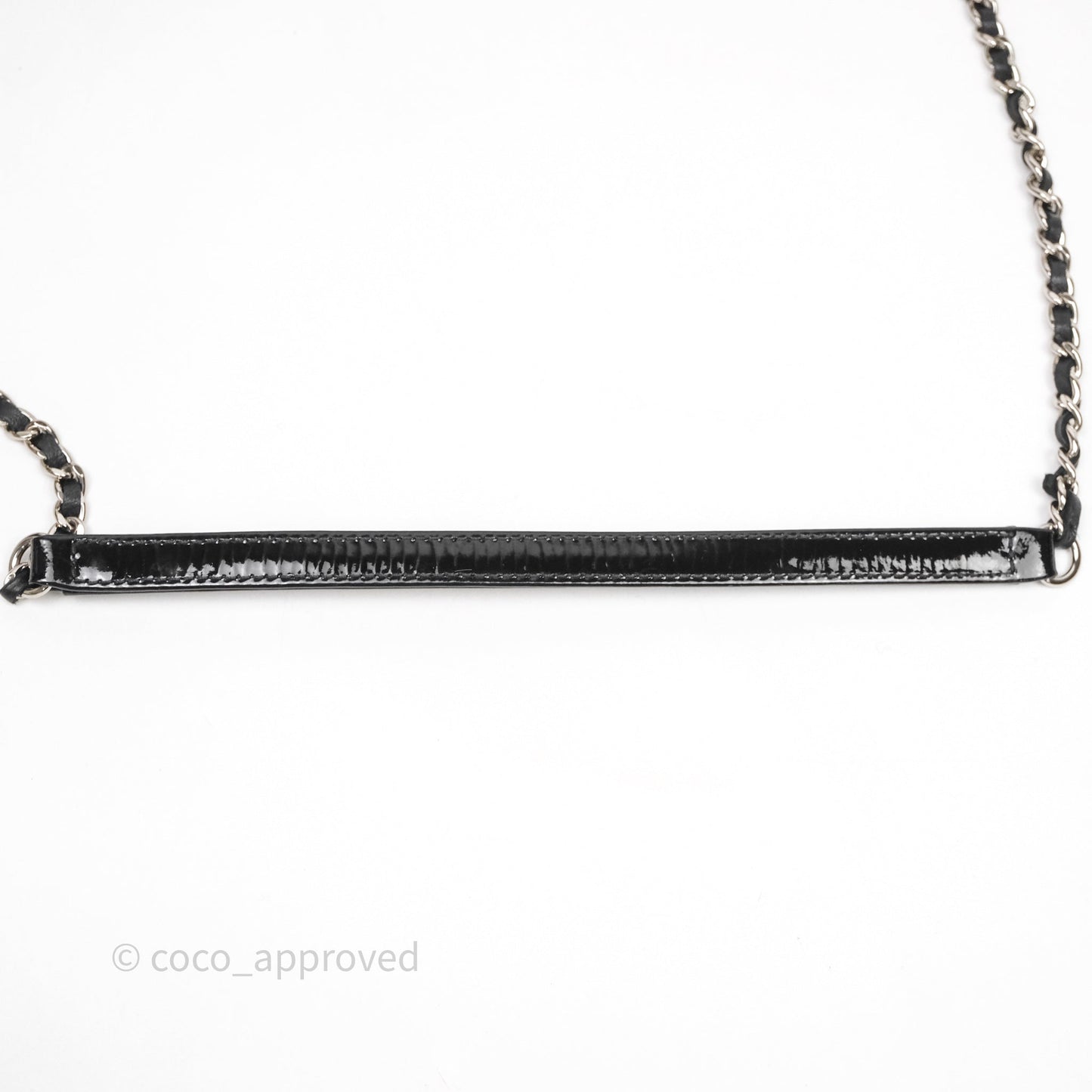 Chanel Crystal Lego Brick Shoulder Bag Black Plexiglass Patent Silver Hardware