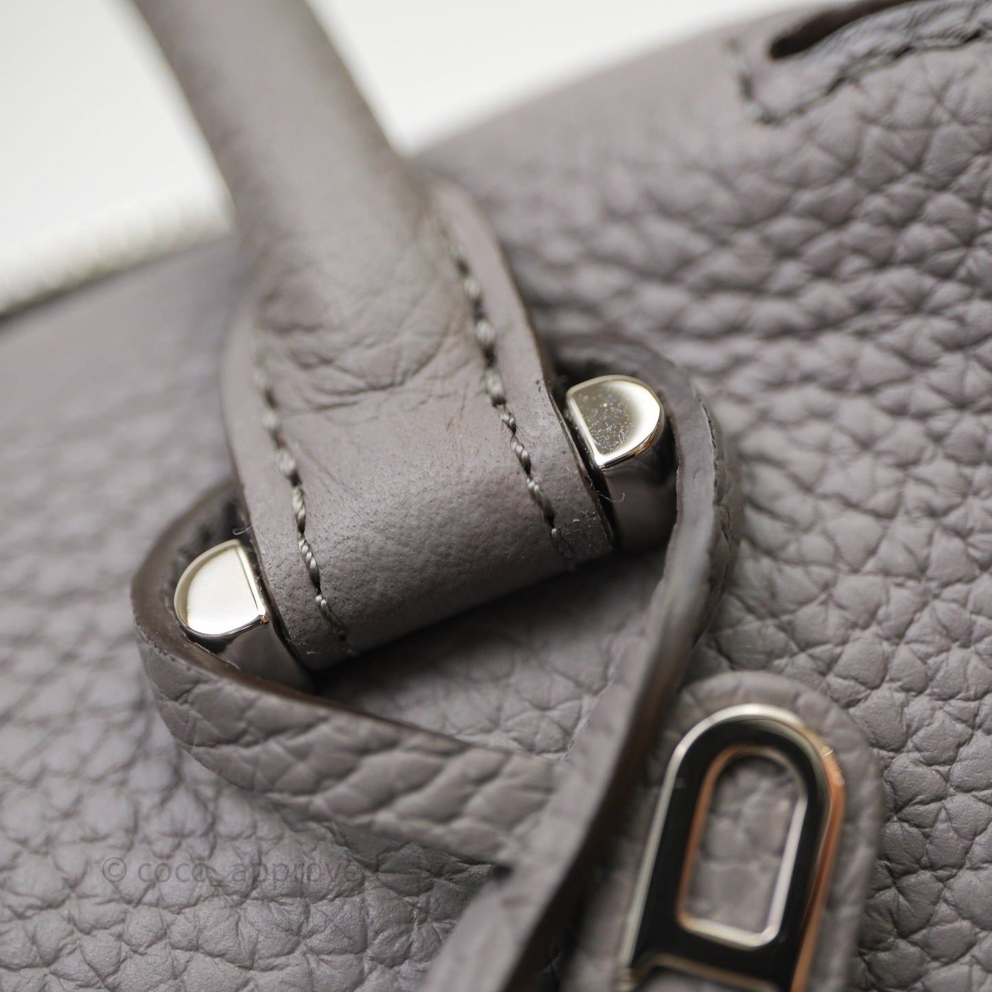 Delvaux Cool Box Mini Taurillon Soft Grained Grey Calfskin Silver Hardware