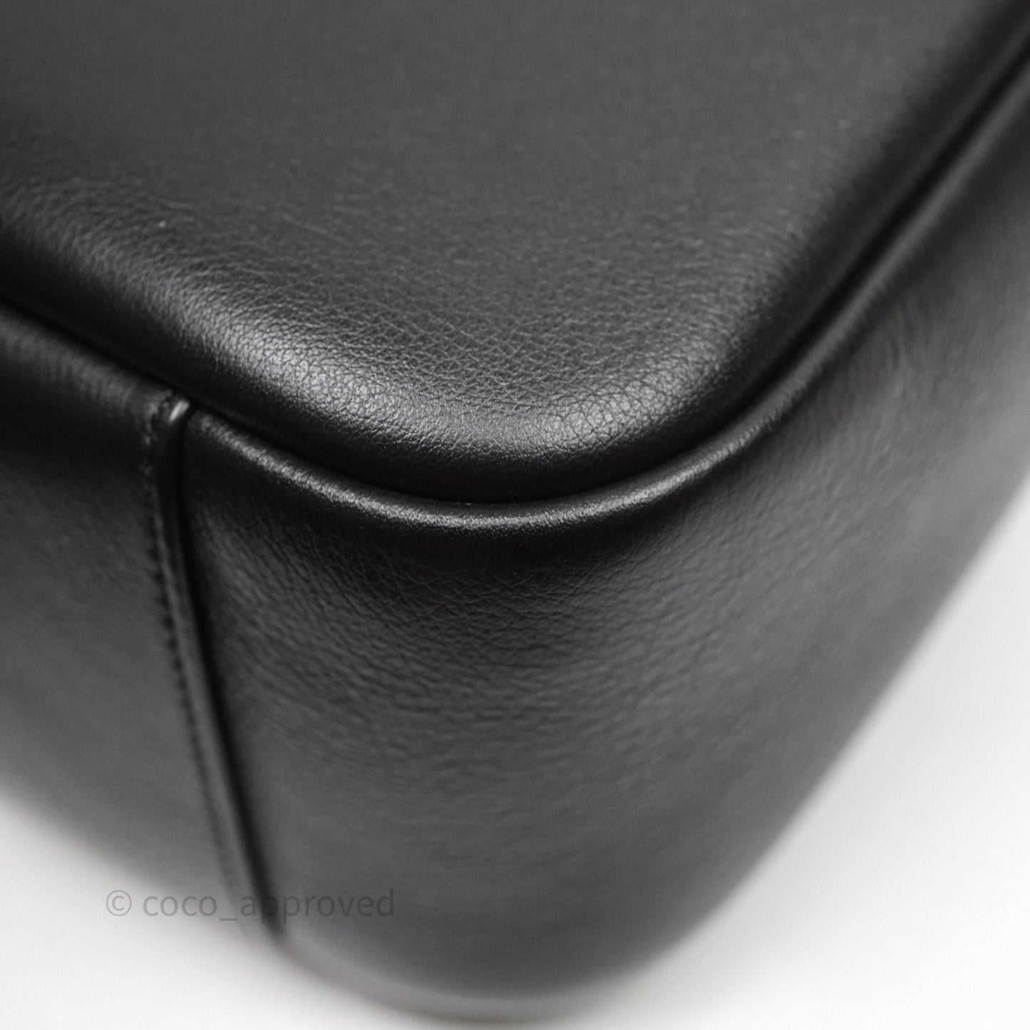 Saint Laurent LE 5 à 7 Supple Small Black Grained Leather Gold Hardware