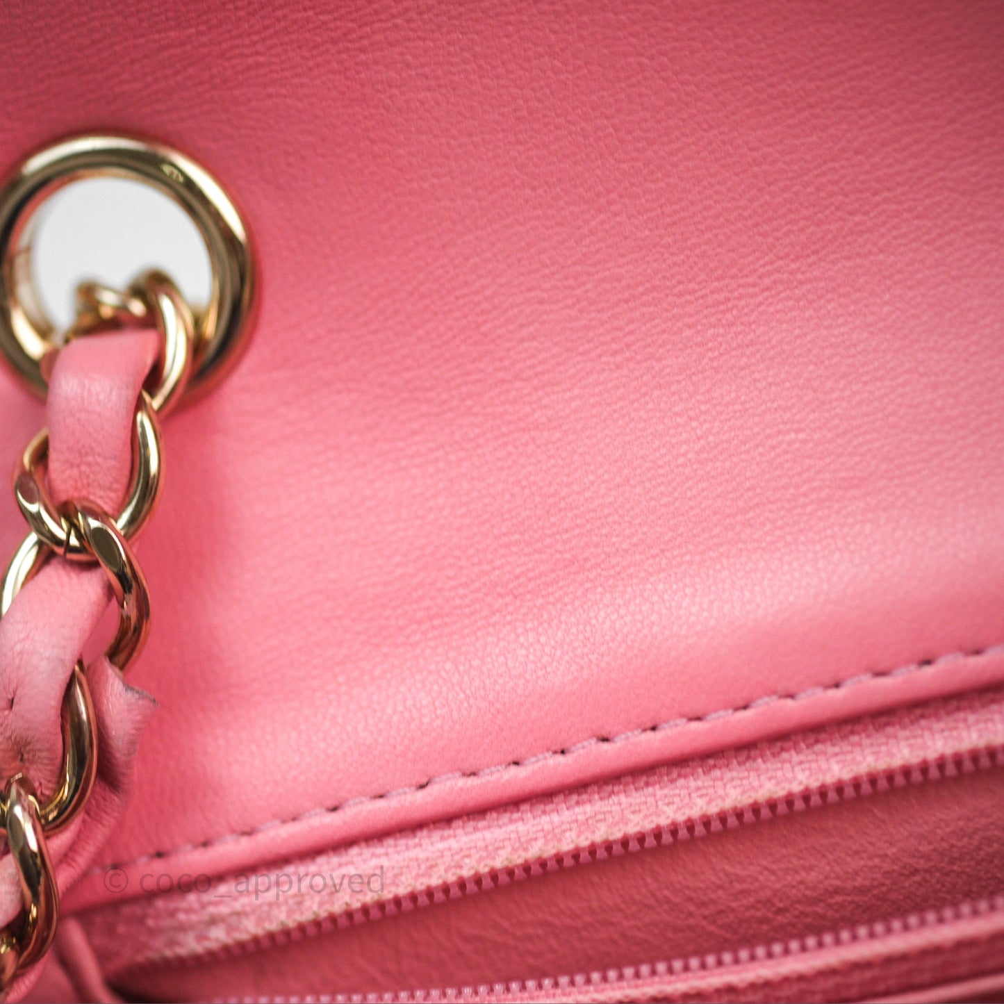 Chanel Mini Rectangular Flap Pink Tweed Braid Gold Hardware
