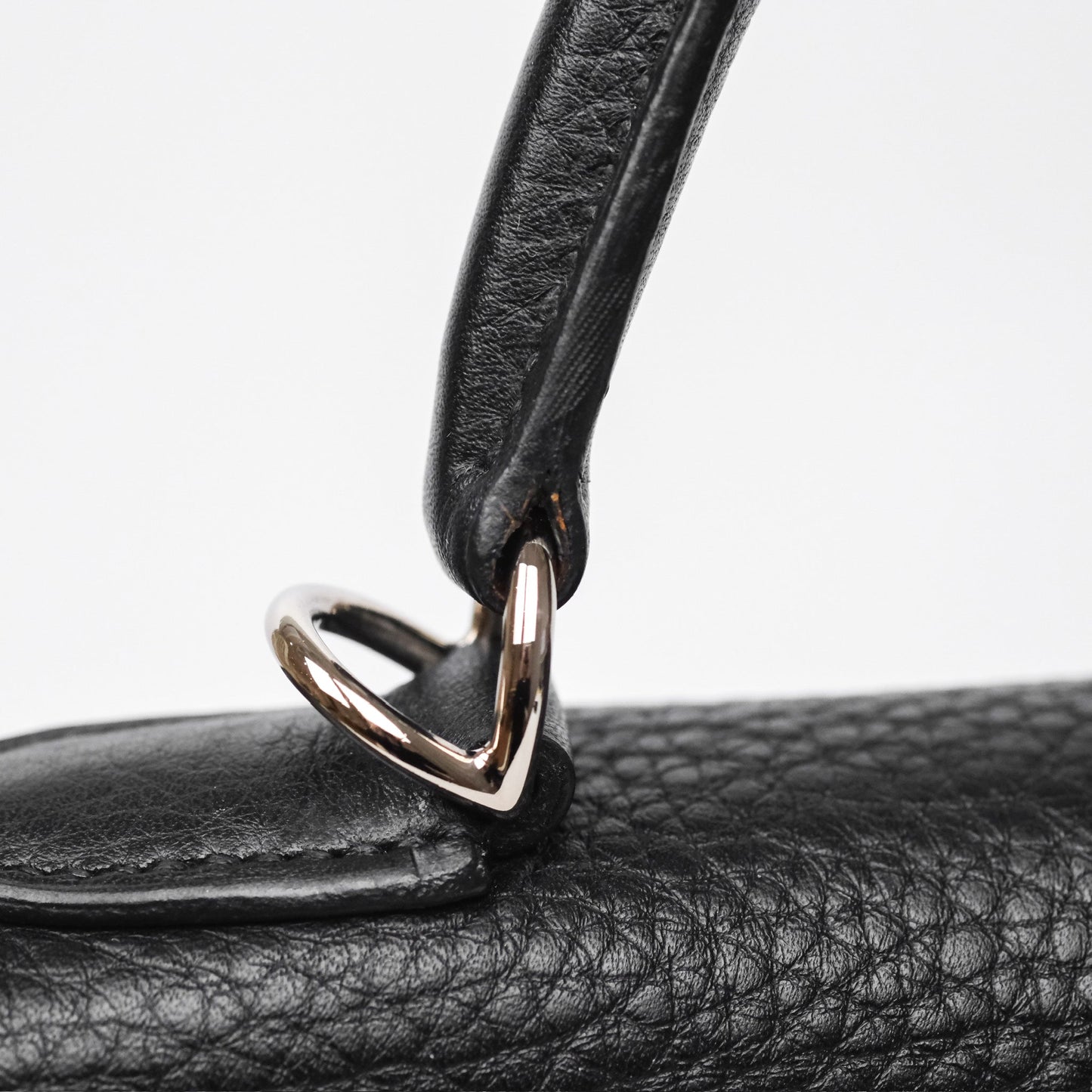 Hermès Kelly 28 Retourne Noir Black 89 Clemence Palladium Hardware