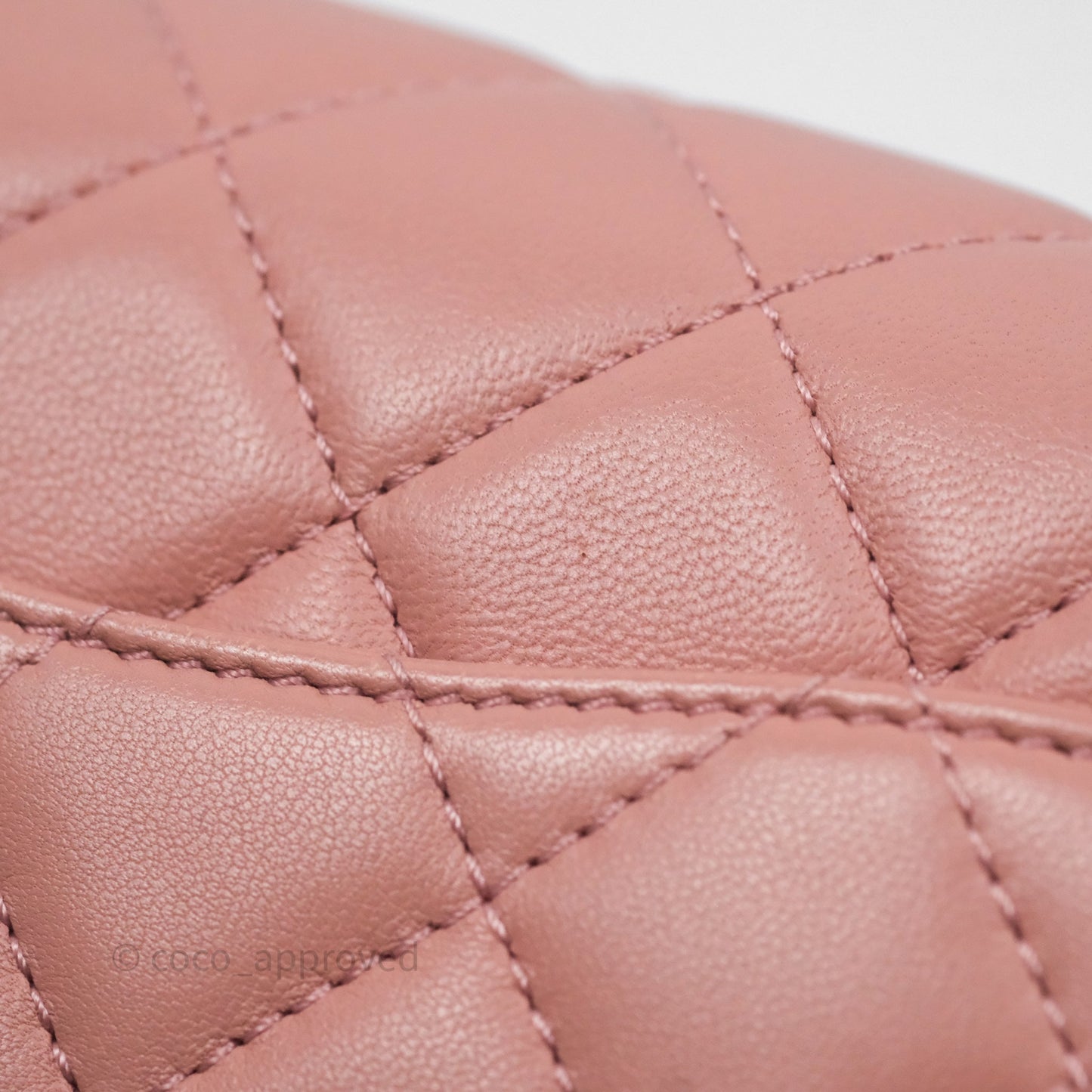 Chanel Mini Rectangular Pearl Crush Dusty Pink Lambskin Aged Gold Hardware