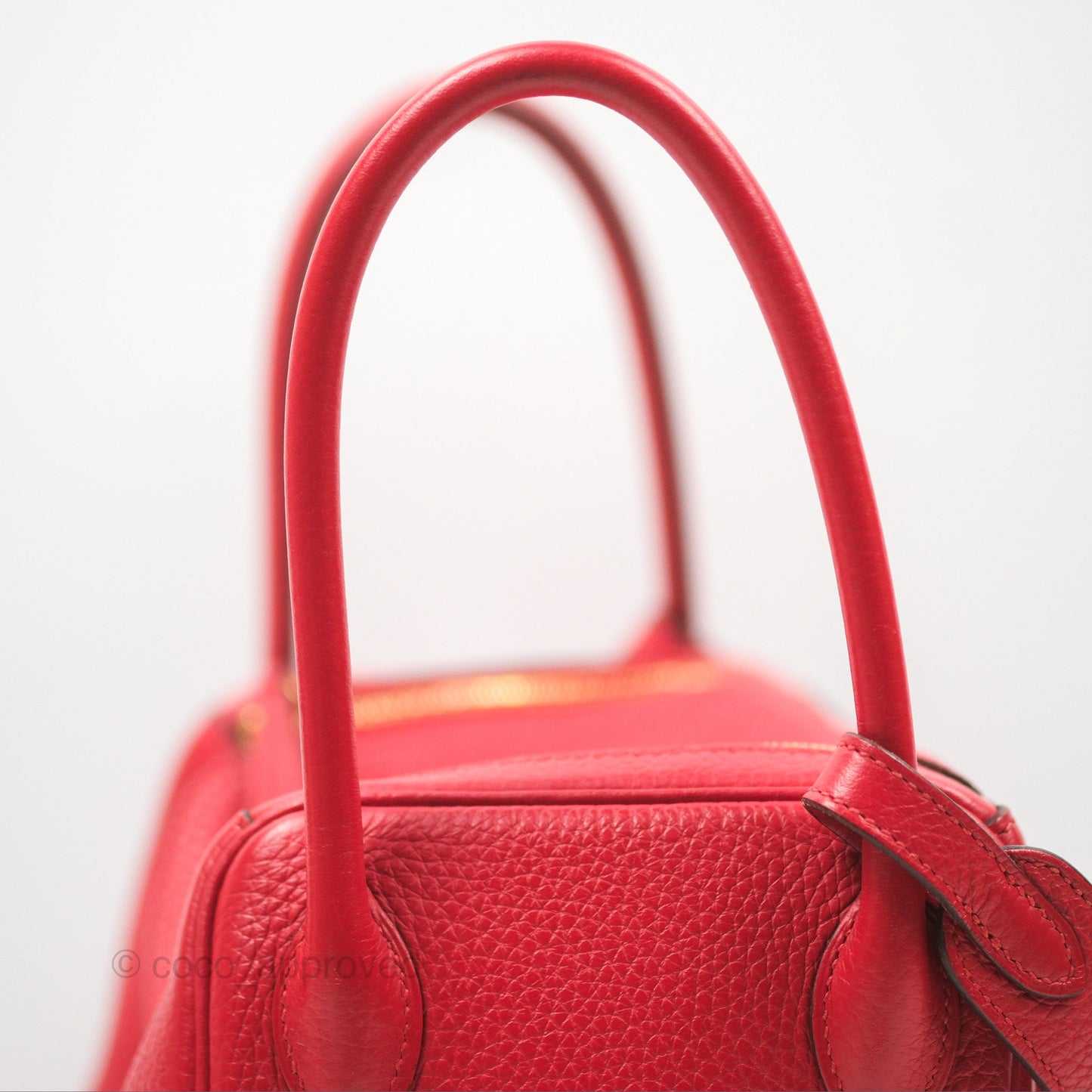 Hermès Lindy 26 Rouge Tomate Clemence Gold Hardware