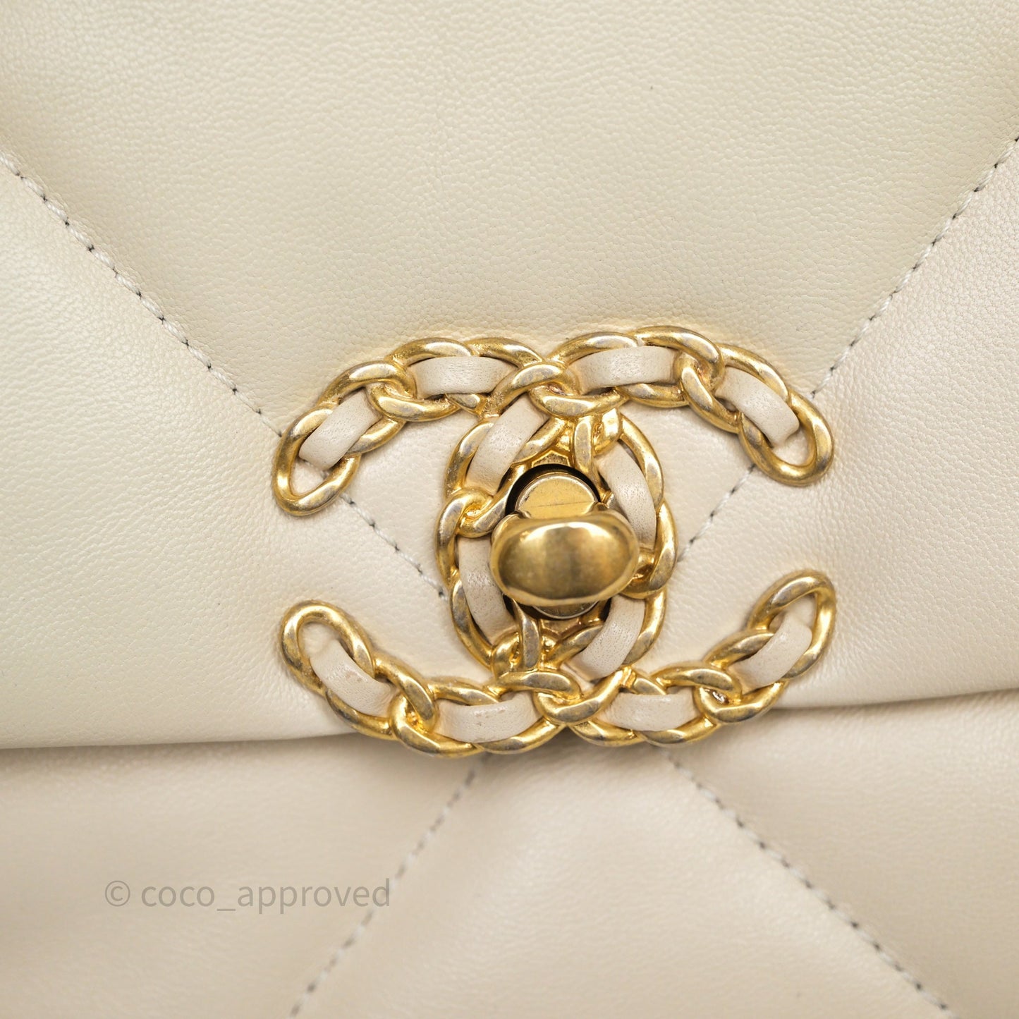 Chanel 19 Small Ivory Mixed Hardware