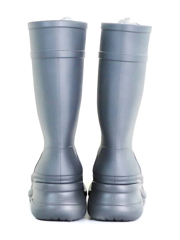 Luxury Balenciaga 42 BB x Crocs Men s Clog Logo Rubber Boots Gray