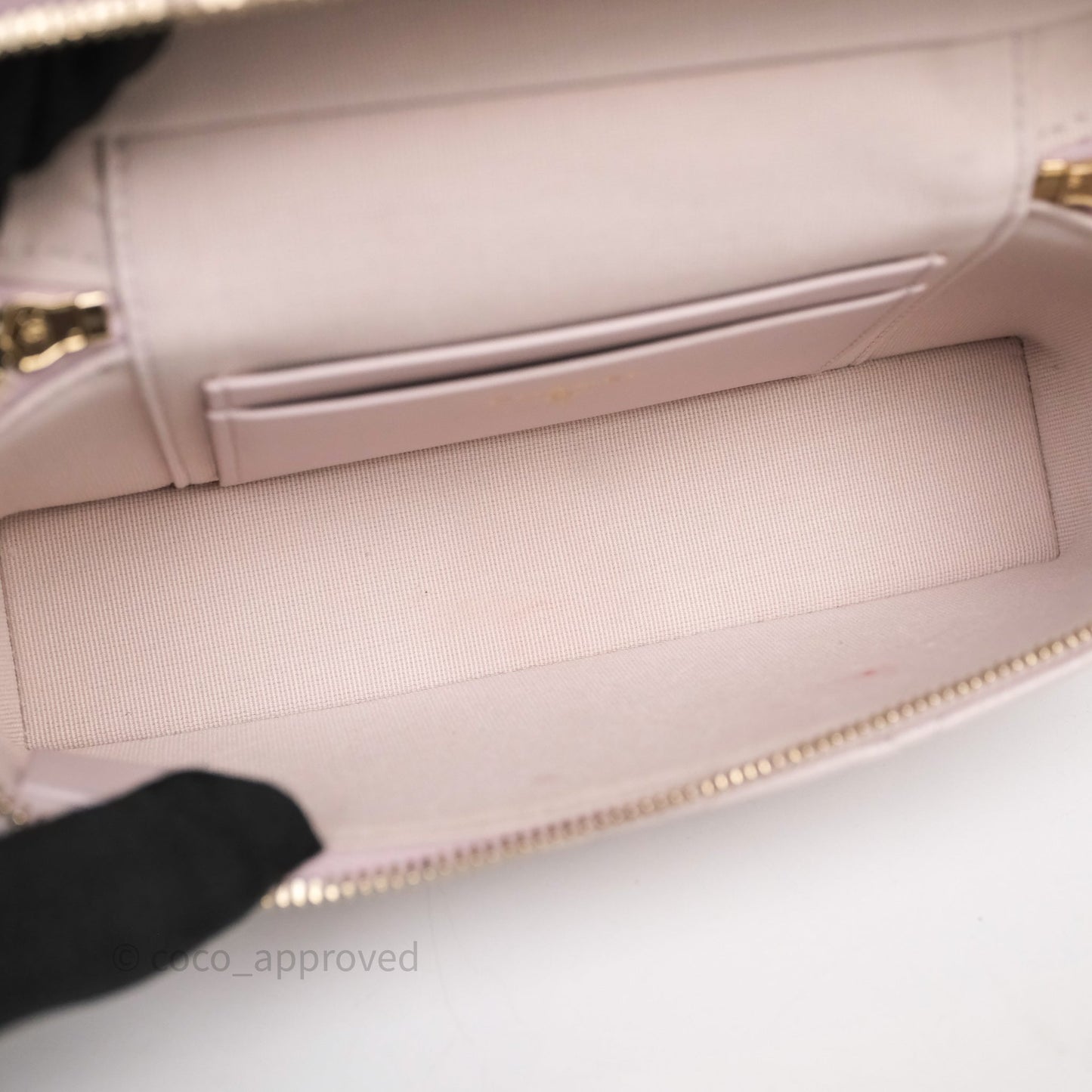 Chanel Top Handle Long Vanity with Chain Lilac Caviar Gold Hardware