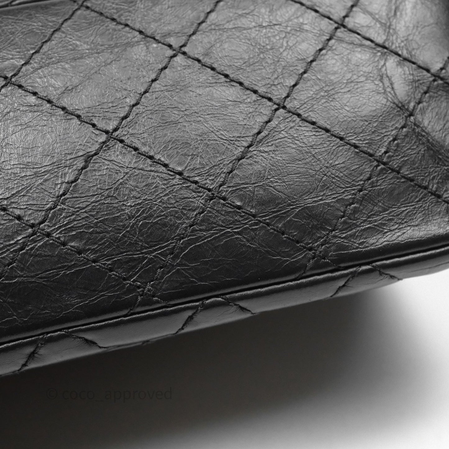 Chanel Quilted 2.55 Reissue 226 Flap Bag Black Aged Calfskin Gold Hardware