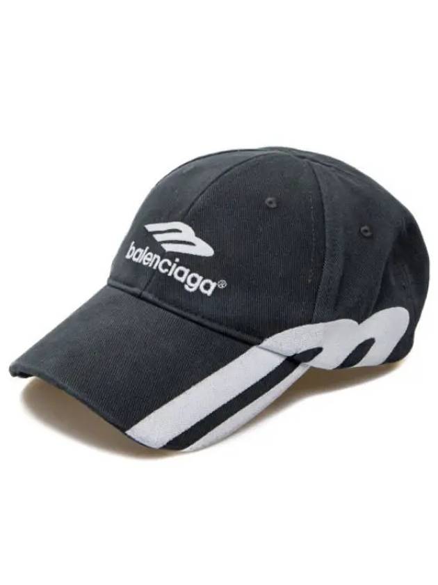 Luxury Balenciaga 3B Sports Icon Ball Cap Black