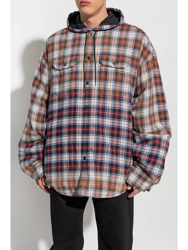 Luxury Balenciaga Bleached Long Sleeve Shirt Red