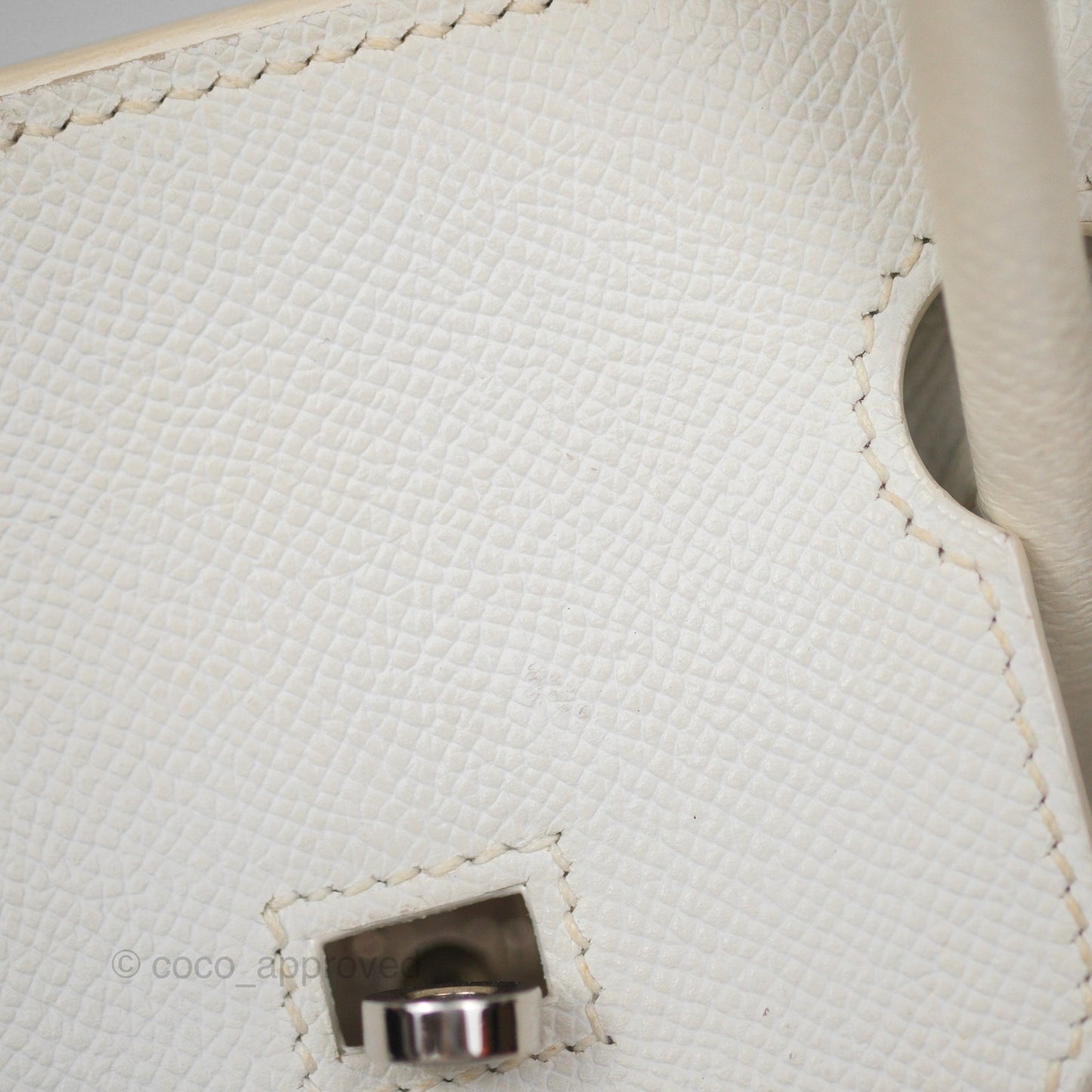 Hermès Birkin 30 Retourne White Epsom Palladium Hardware