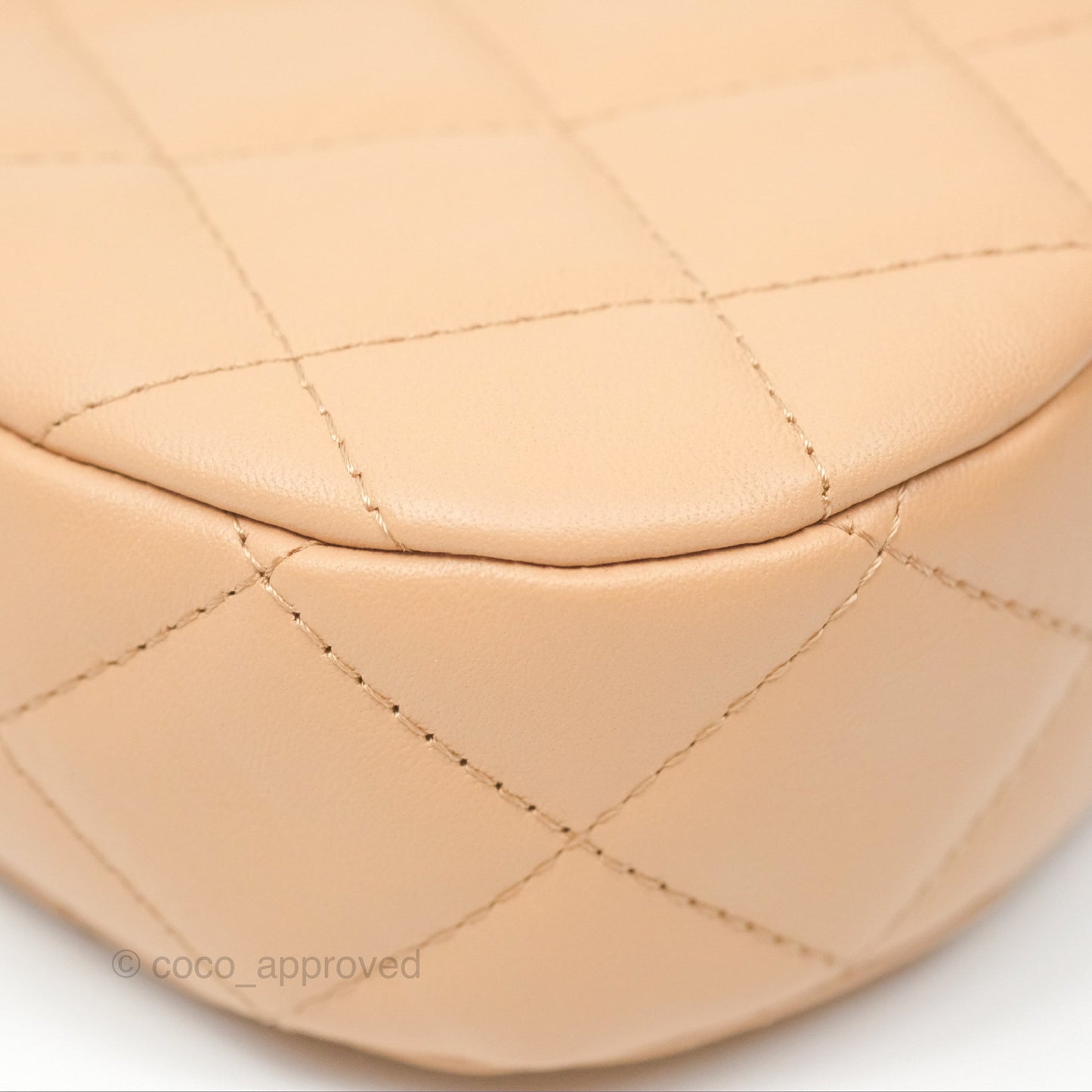Chanel Small Hobo Bag Beige Aged Calfskin Aged Gold Hardware 23K