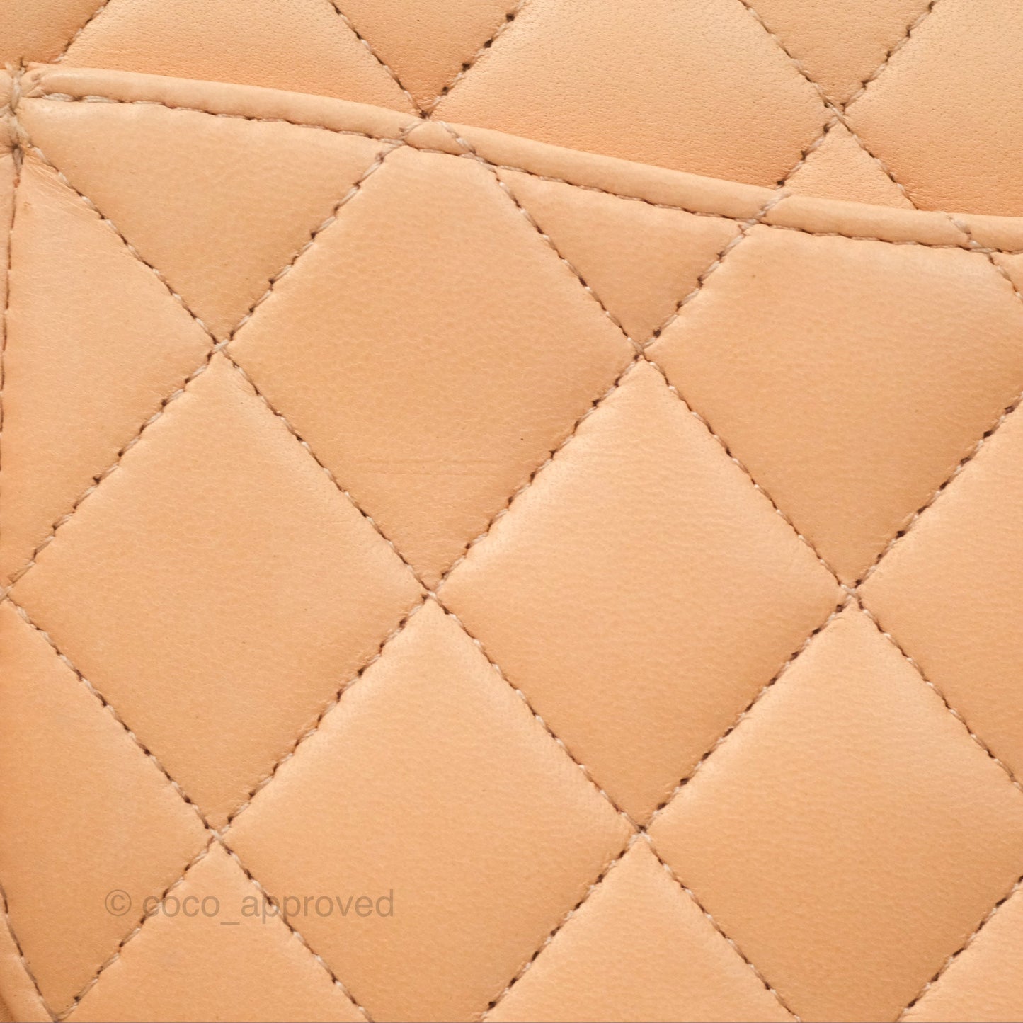 Chanel Classic M/L Medium Flap Quilted Beige Pink Lambskin Gold Hardware