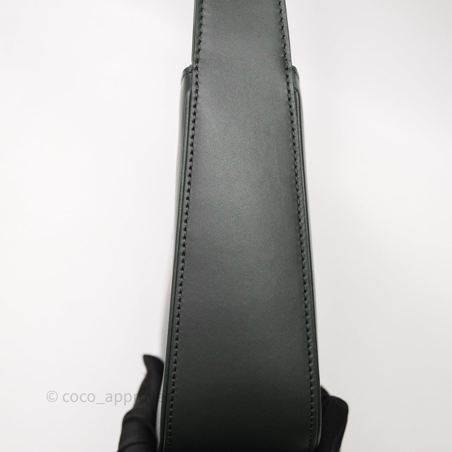 Saint Laurent ‘Le 5 a 7’ Hobo Bag Dark Green Smooth Calfskin