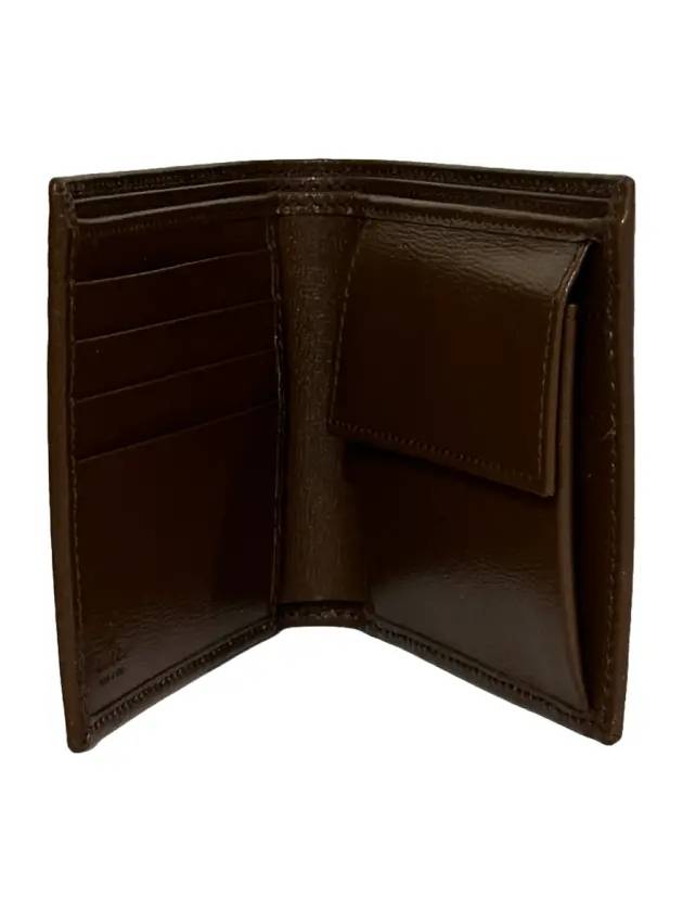 Luxury Gucci Trending 2025 GG Logo Interlocking Half Wallet Brown