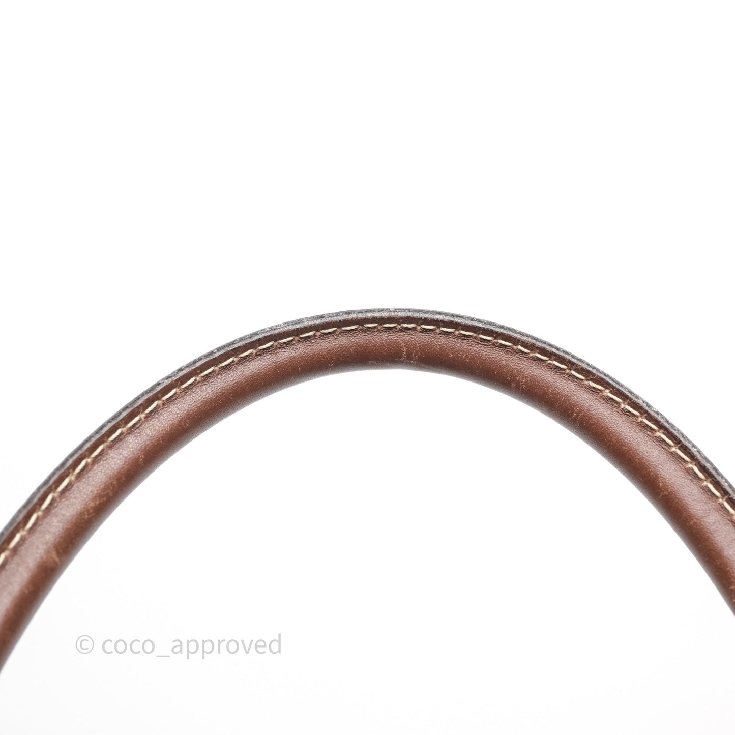 Chanel Vintage CC Tote Bag Denim Brown Leather