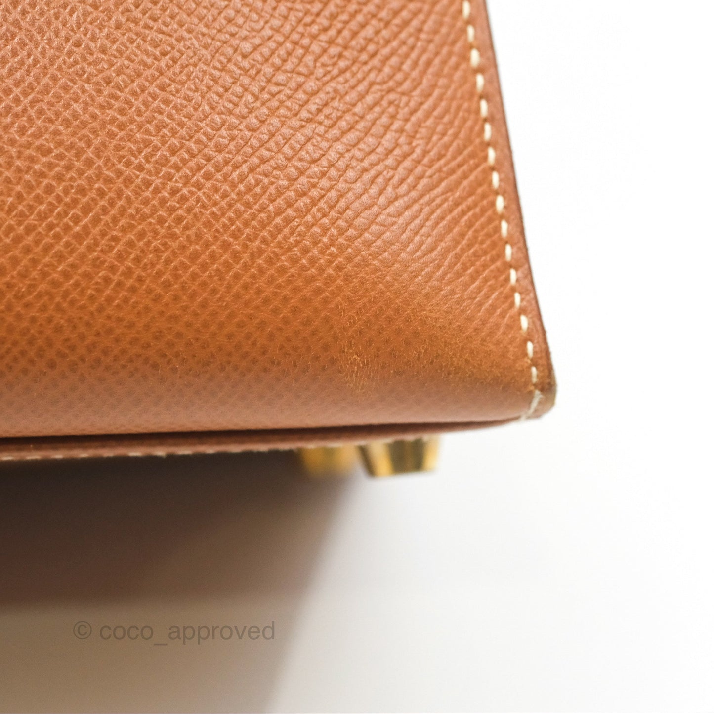 Hermès Kelly 32 Sellier Gold Epsom Gold Hardware