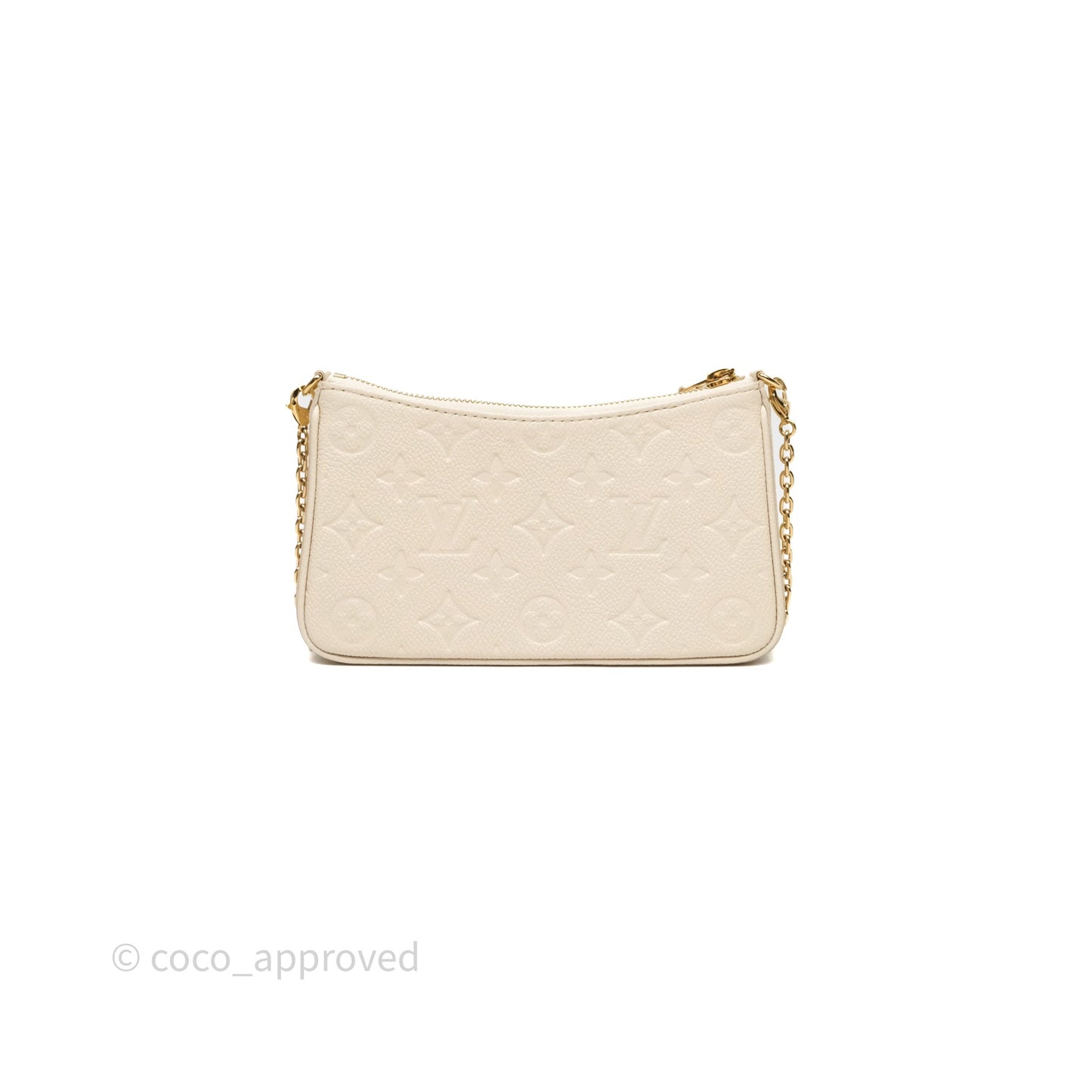 Louis Vuitton Easy Pouch On Strap Crème Monogram Empreinte Leather