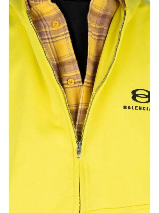 Luxury Balenciaga hooded sweatshirt 772206TPVG6 7440 YELLOW BLACK