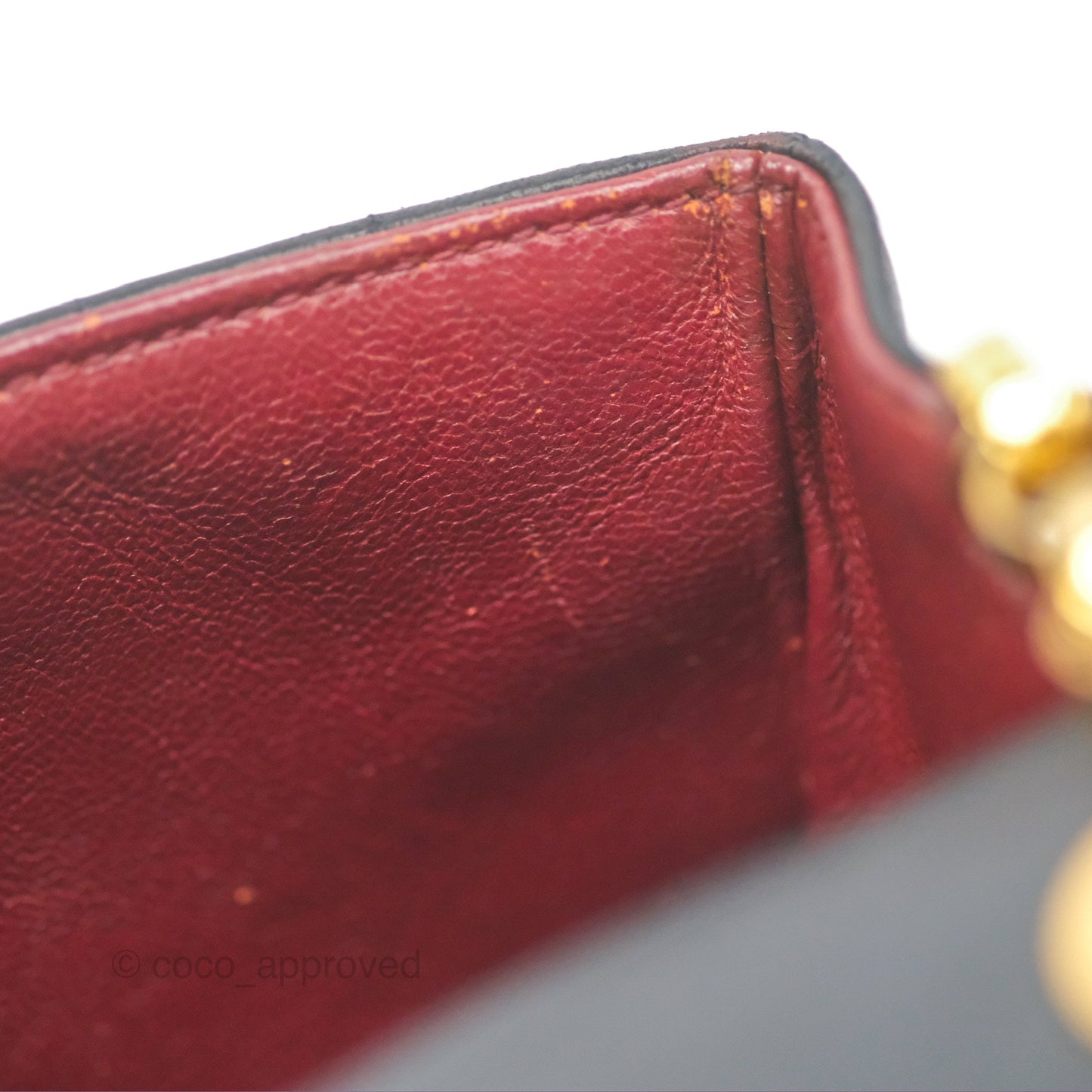 Chanel Vintage Mini Bijoux Chain Flap Black Lambskin Gold Hardware