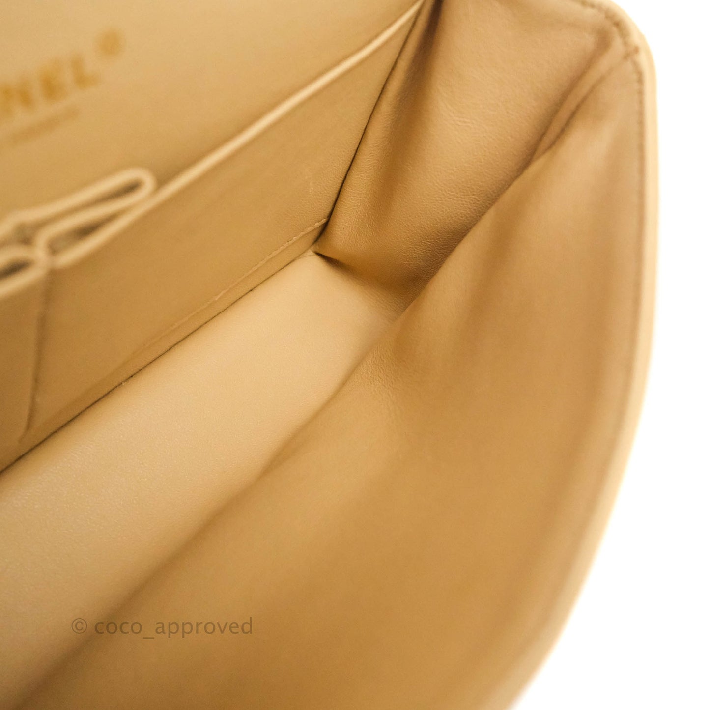 Chanel Classic M/L Medium Double Flap Beige Caviar Gold Hardware