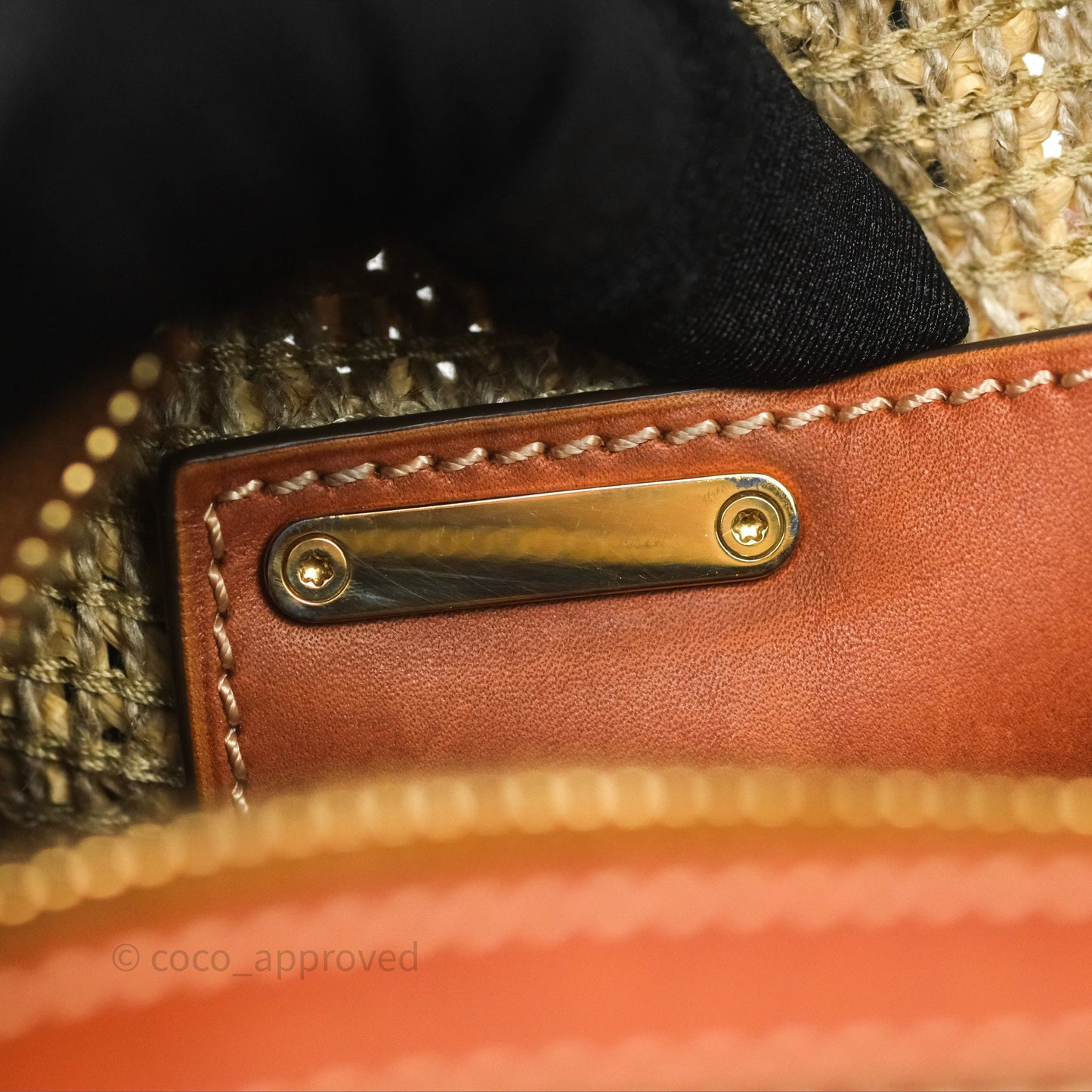 Delvaux Cool Box MM Bohème Raffia Brown