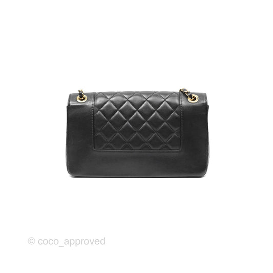 Chanel Mademoiselle Flap Bag Black Calfskin Gold Hardware