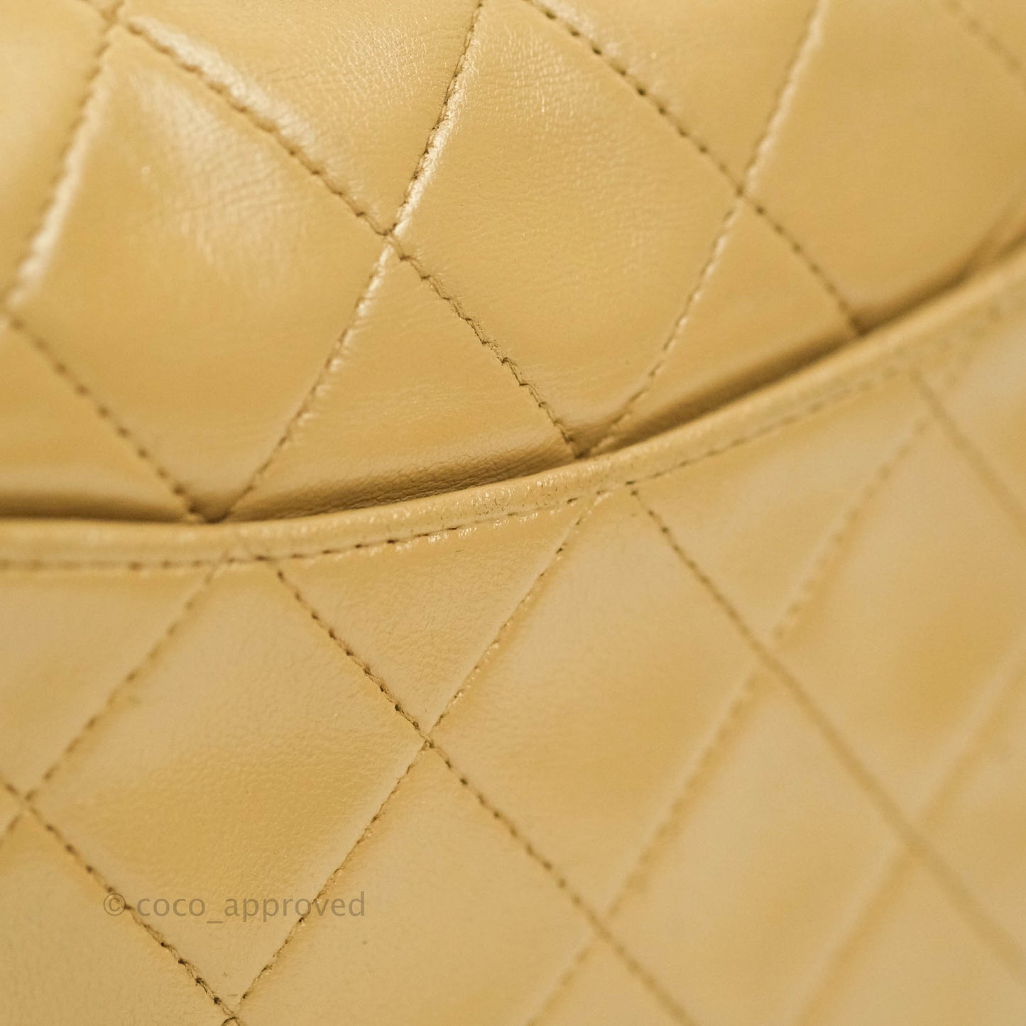 Chanel Mini Square Beige Lambskin 24K Gold Hardware