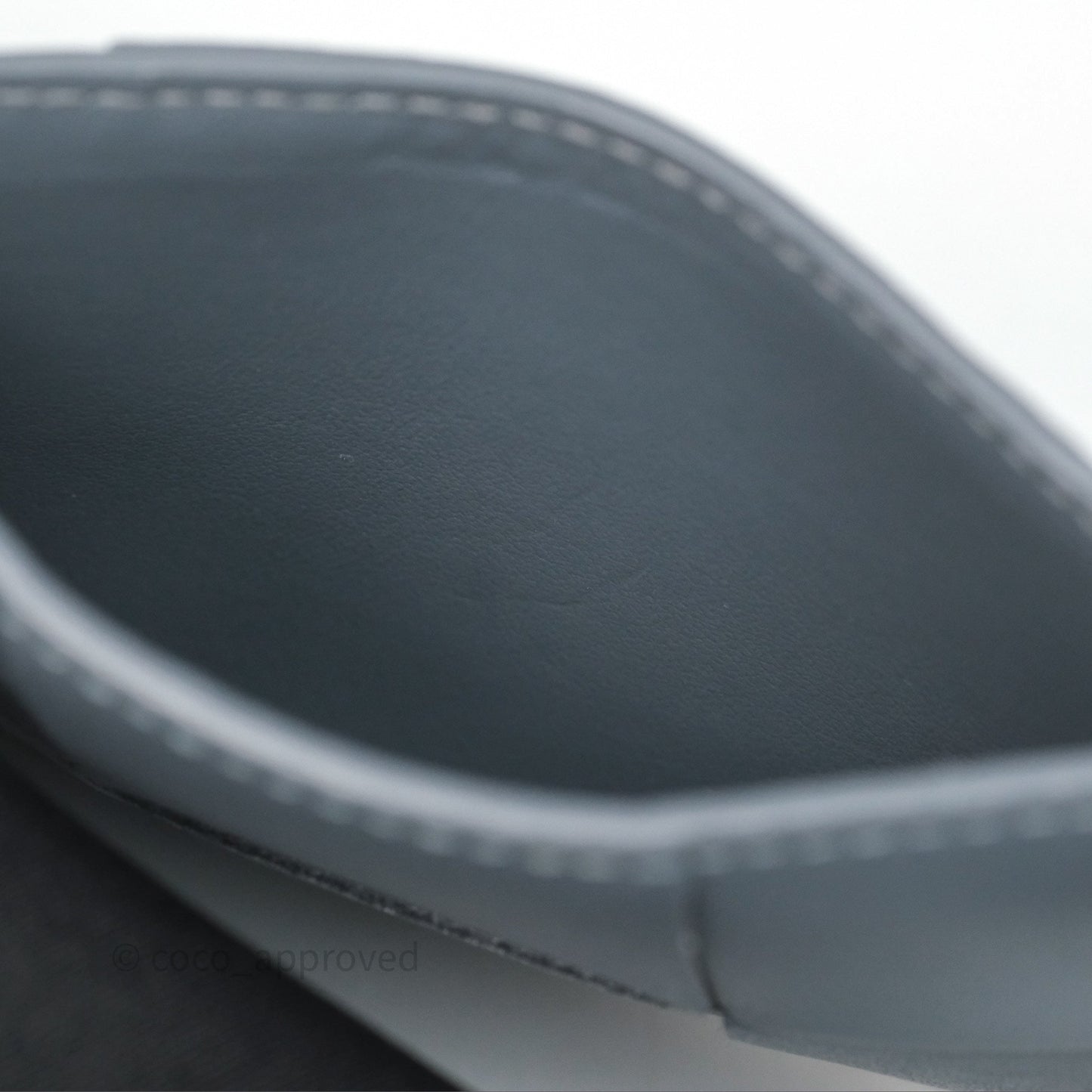 Bottega Veneta Cassette Credit Card Case Grey Blue