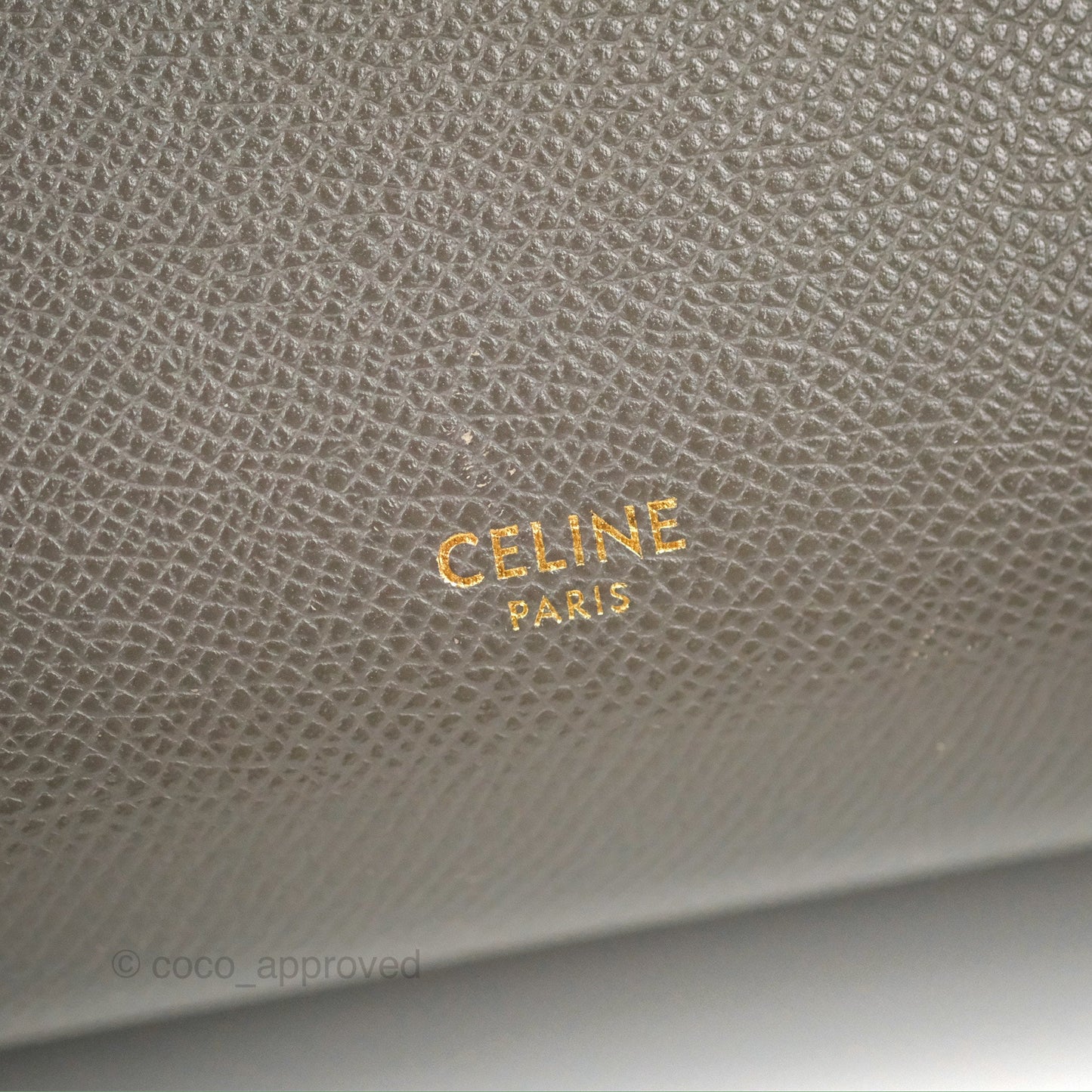 Celine Nano Belt Bag Grey Grained Calfskin Gold Hardware