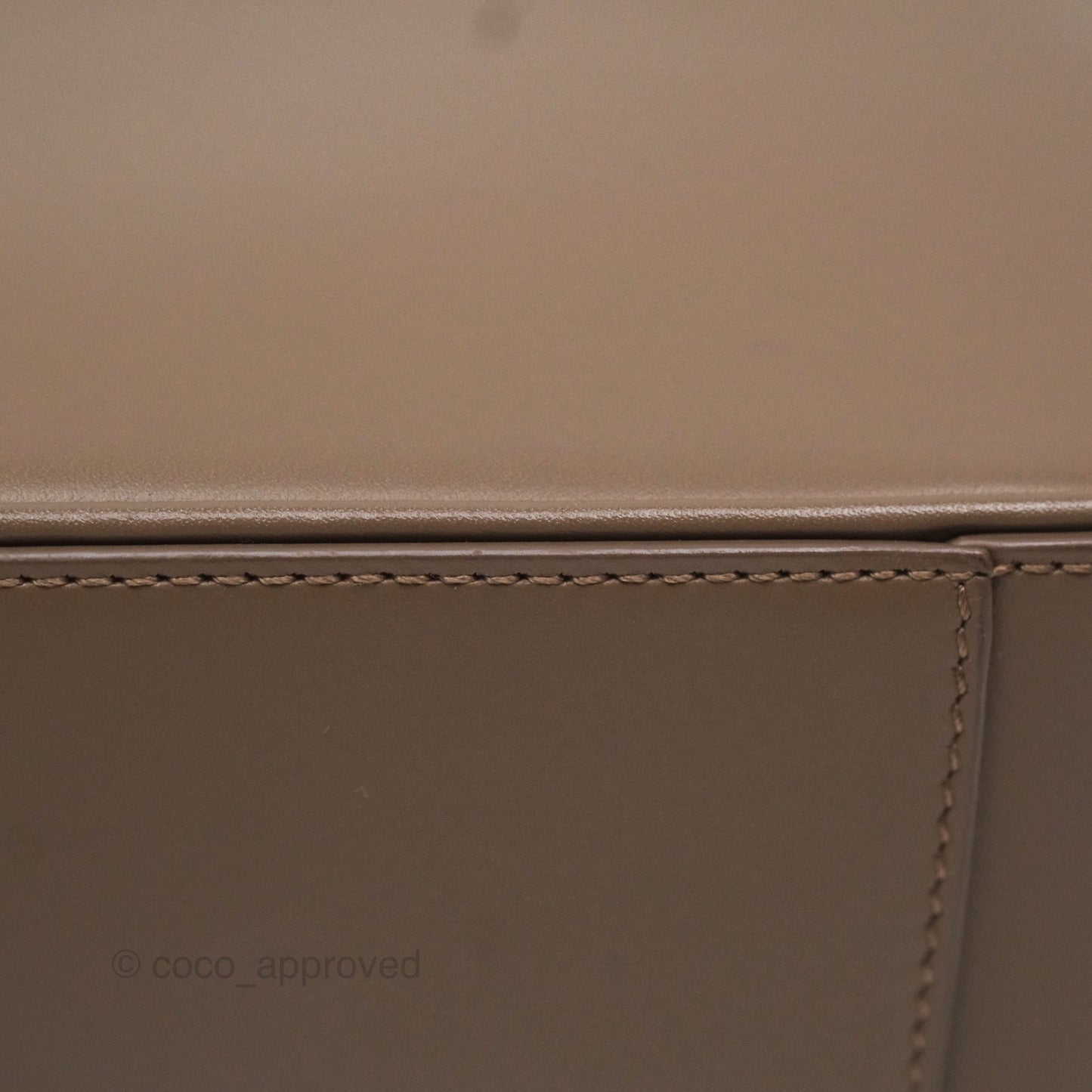 Saint Laurent Le 5 À 7 Taupe Calfskin Bronze Brass Hardware
