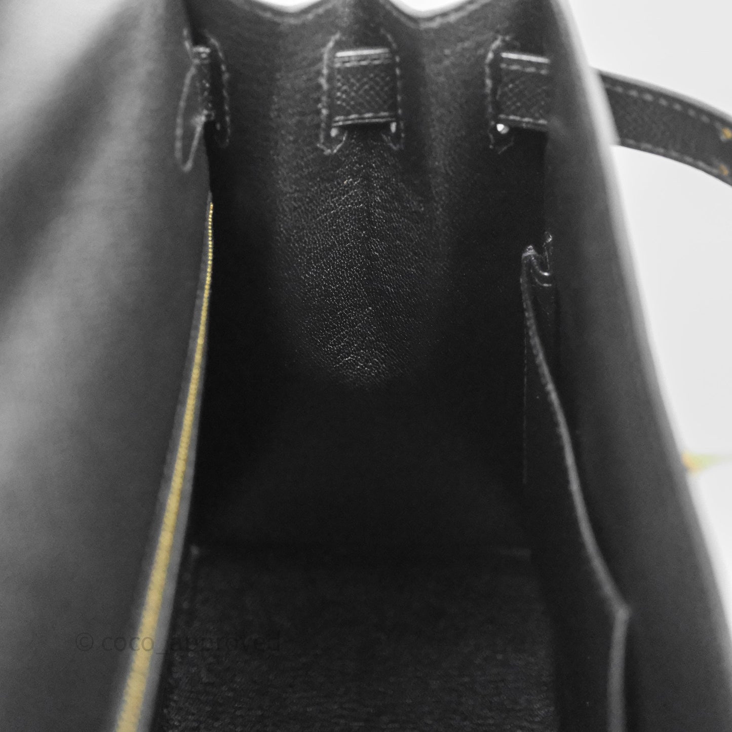 Hermès Kelly 28 Sellier Black Noir 89 Epsom Gold Hardware