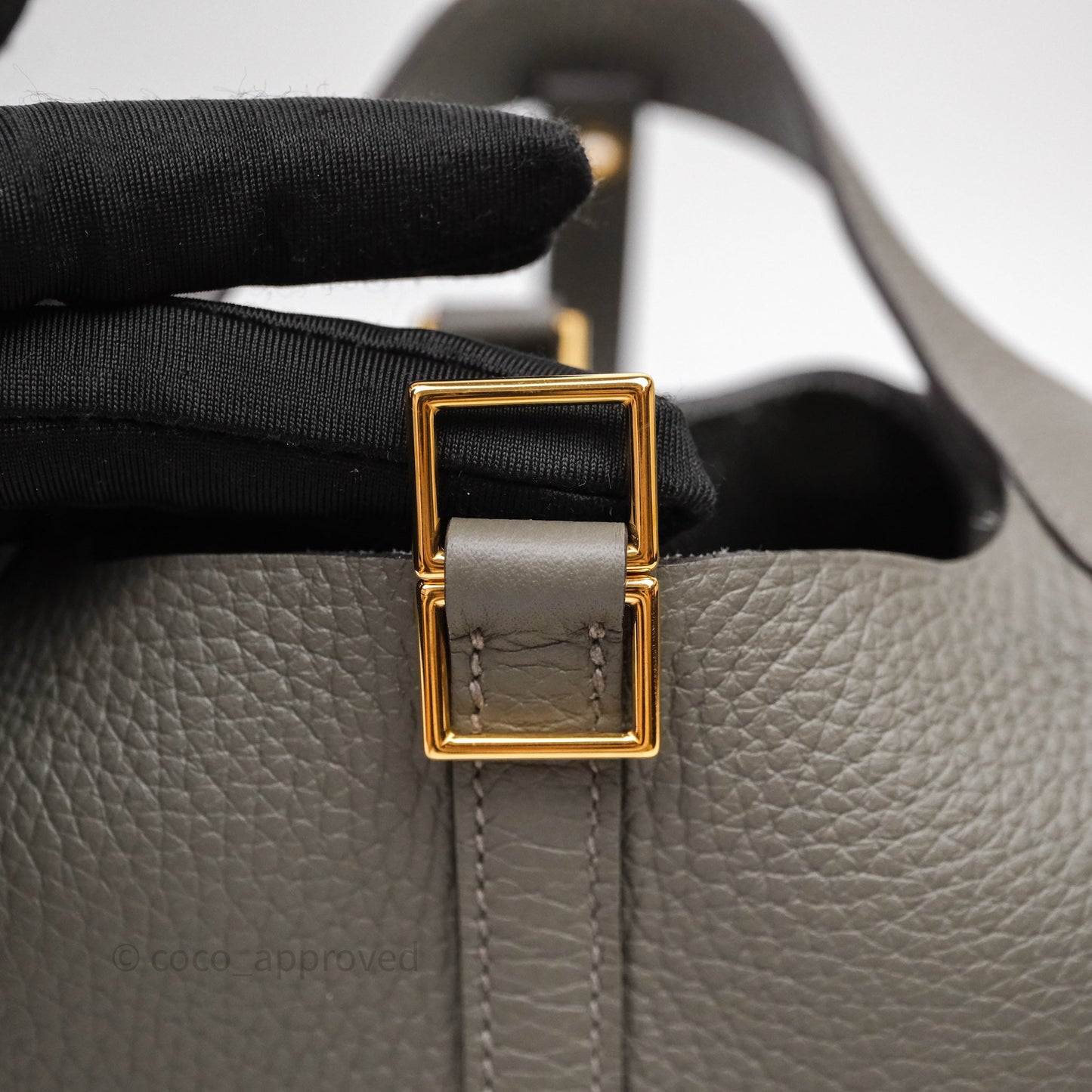 Hermès Picotin 18 Gris Meyer 0L Clemence Gold Hardware