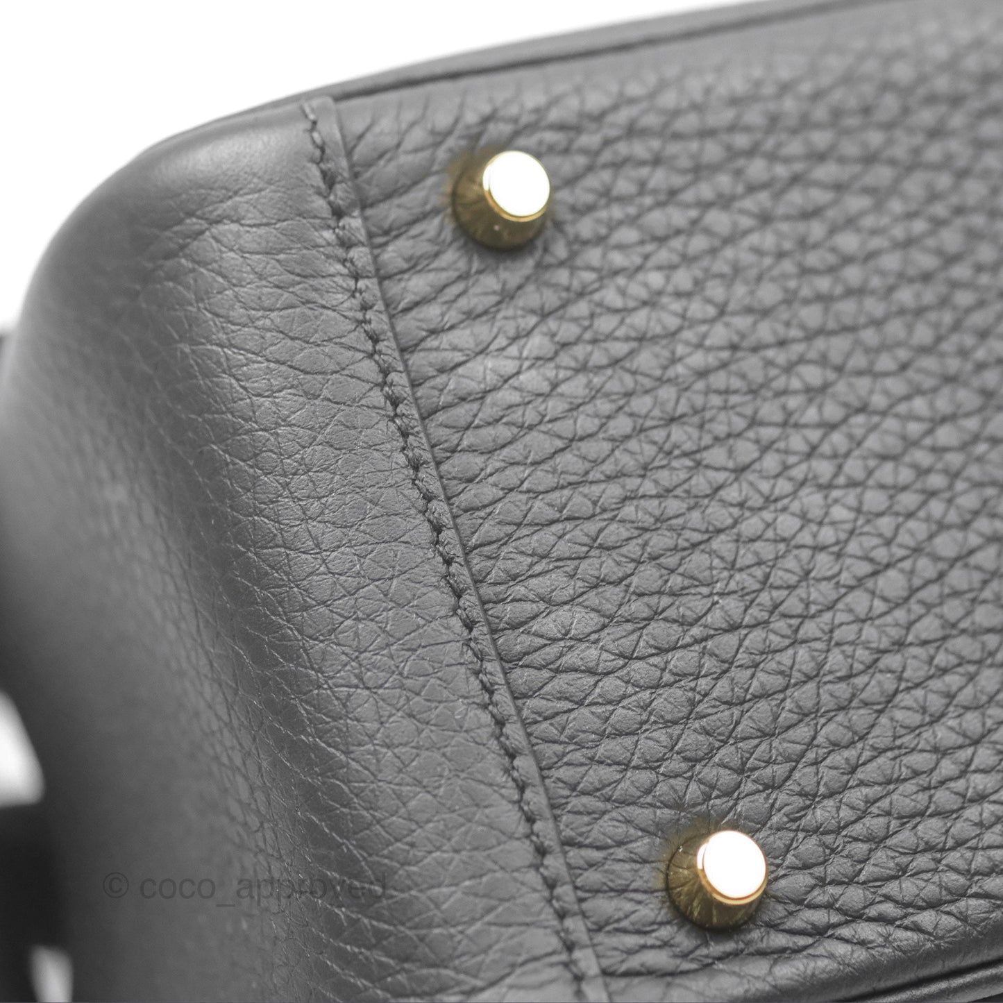 Hermès Mini Lindy 20 Noir 89 Clemence Gold Hardware