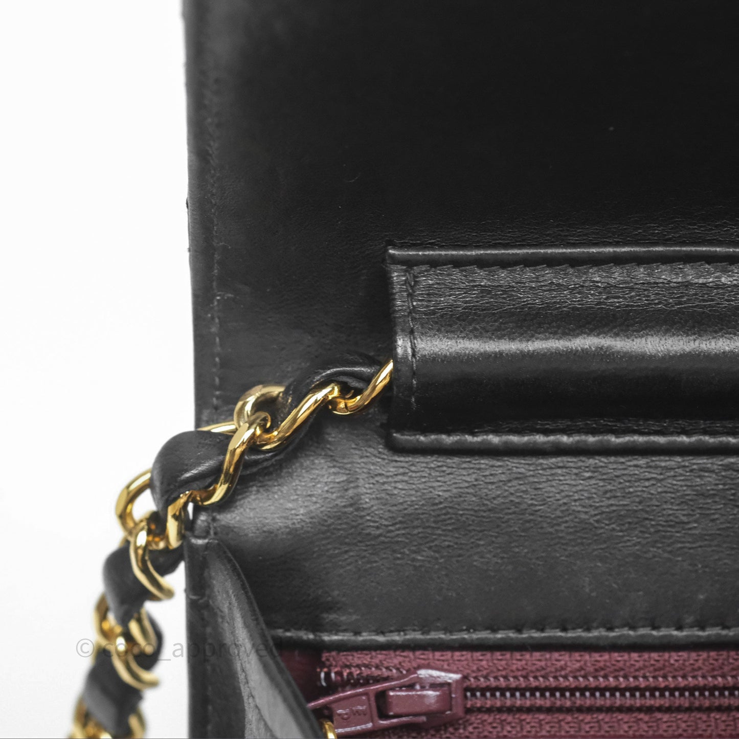 Chanel Vintage Quilted Flap Bag Black Lambskin 24K Gold Hardware