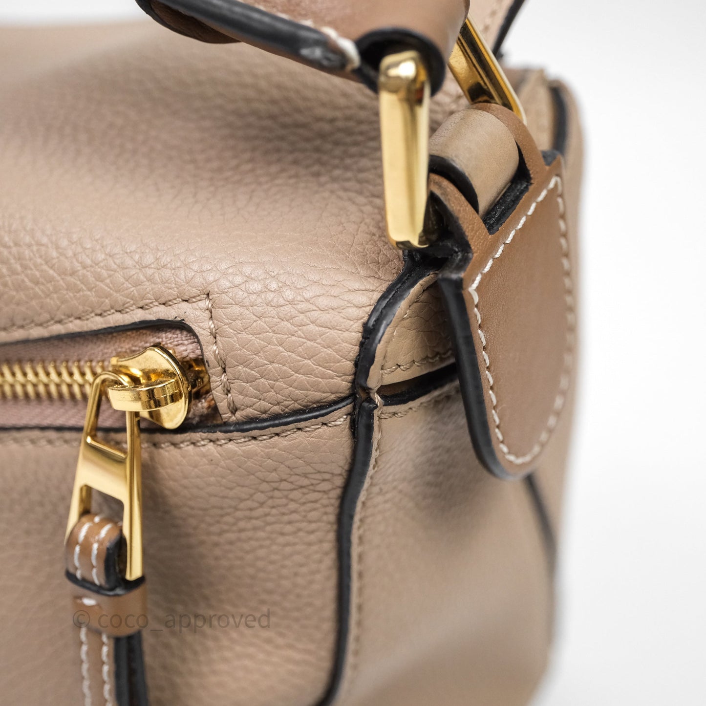 Loewe Small Puzzle Bag Sand Mink Grained Calfskin