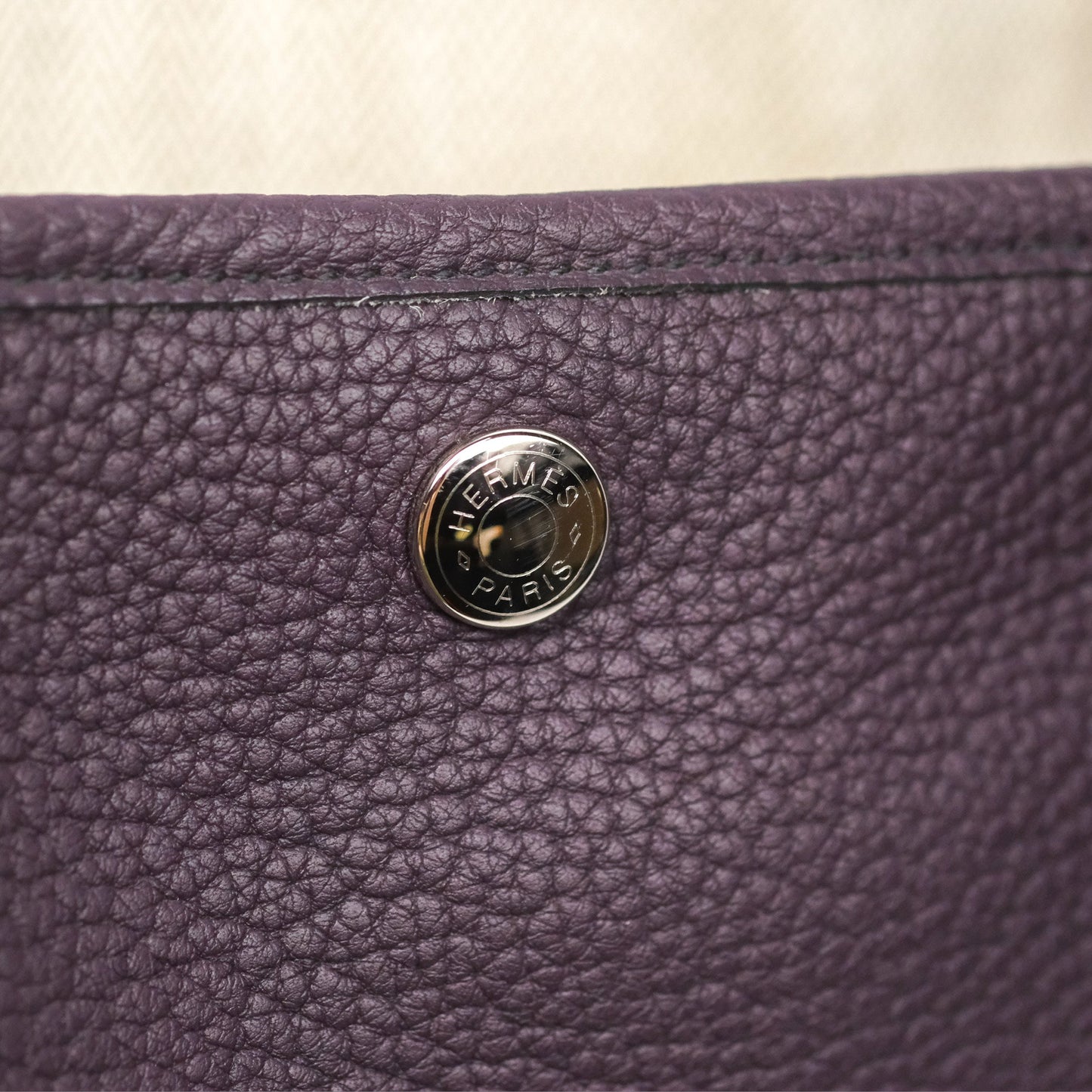 Hermes Garden Party 36 Veau Negonda 59 Raisin Palladium Hardware