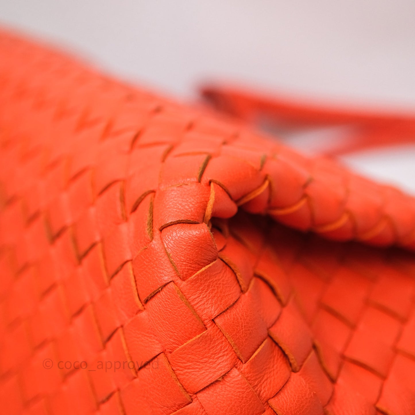 Bottega Veneta Nappa Intrecciato Parachute Tote Bag Orange