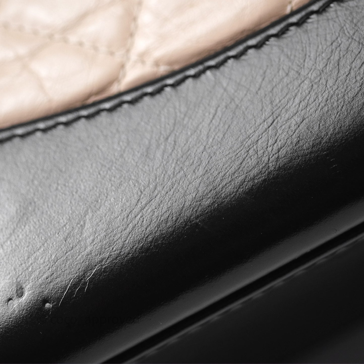 Chanel Small Gabrielle Backpack Beige Black Aged Calfskin